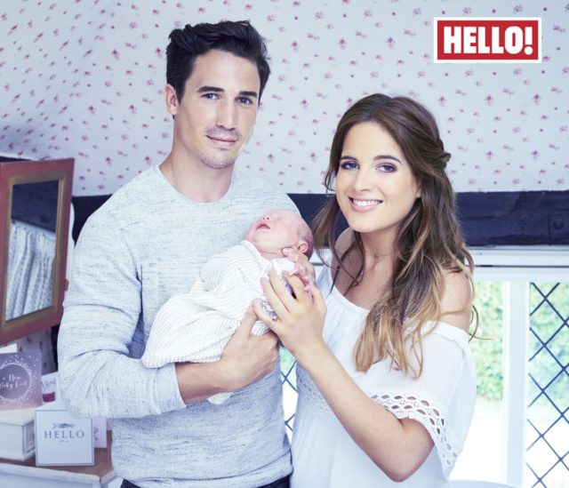 Binky and JP with their baby daughter, India (Hello)