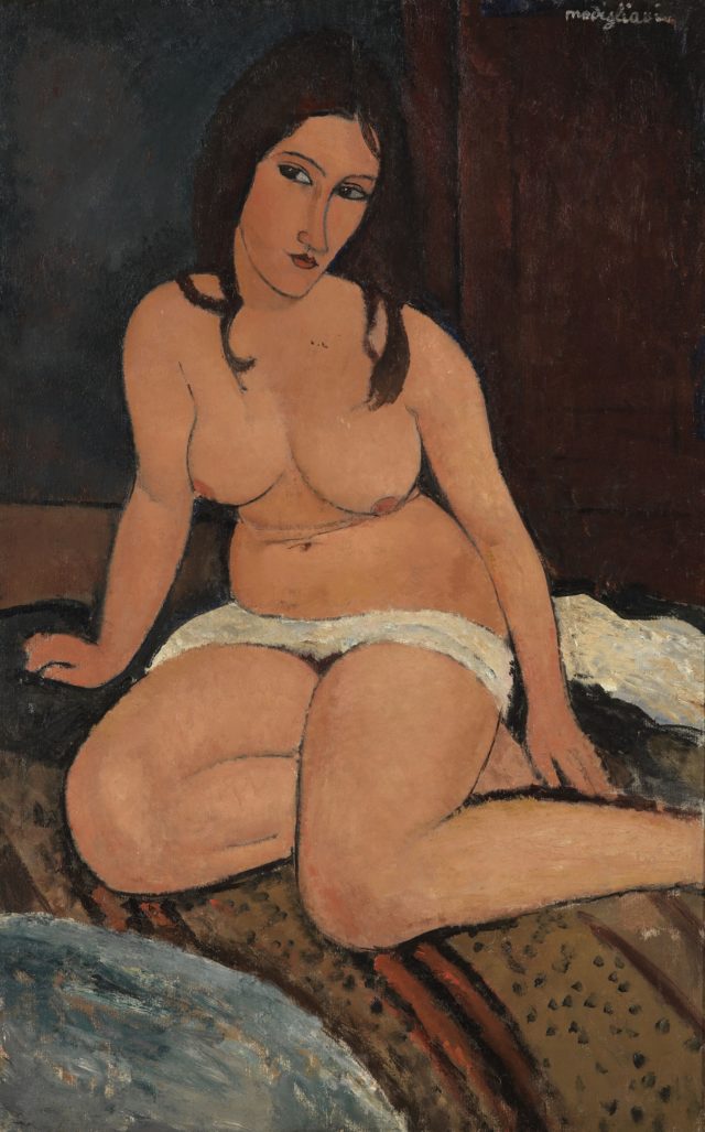 Seated Nude, 1917 (oil on canvas) by Modigliani