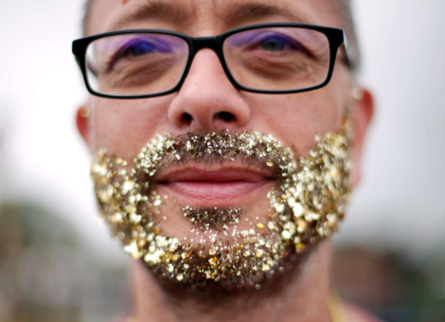 Glastonbury glitter beard