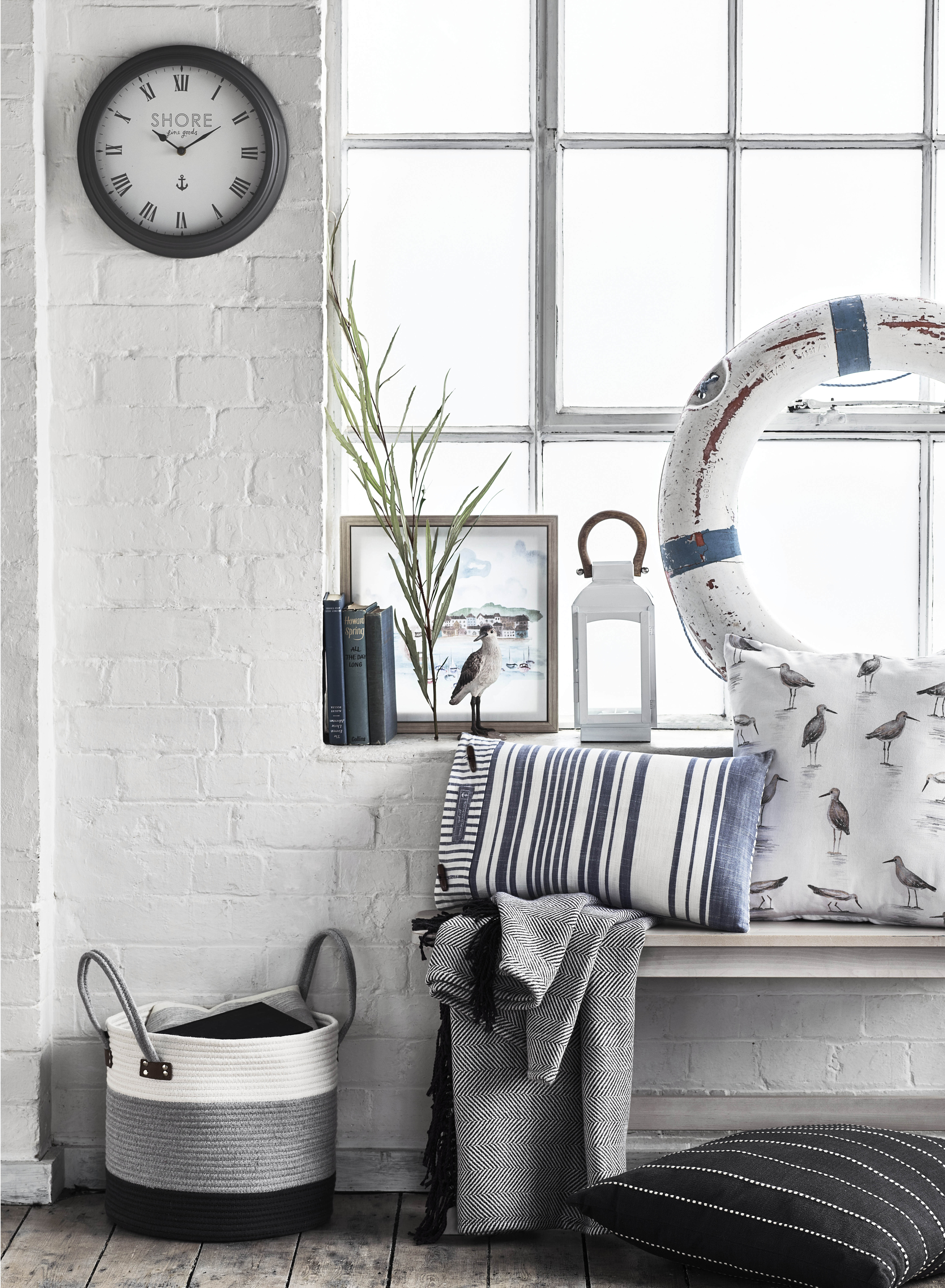 How To Work Blue Into Your Home Decor Bt Sainsbury S Home Range Clock 12 Woven Baskets 22