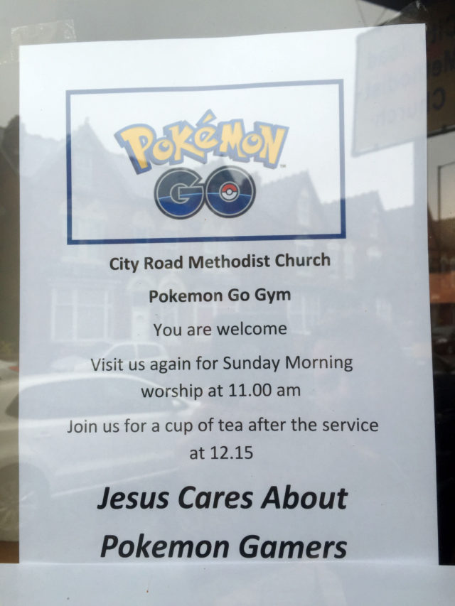 Church Pokemon Go notice