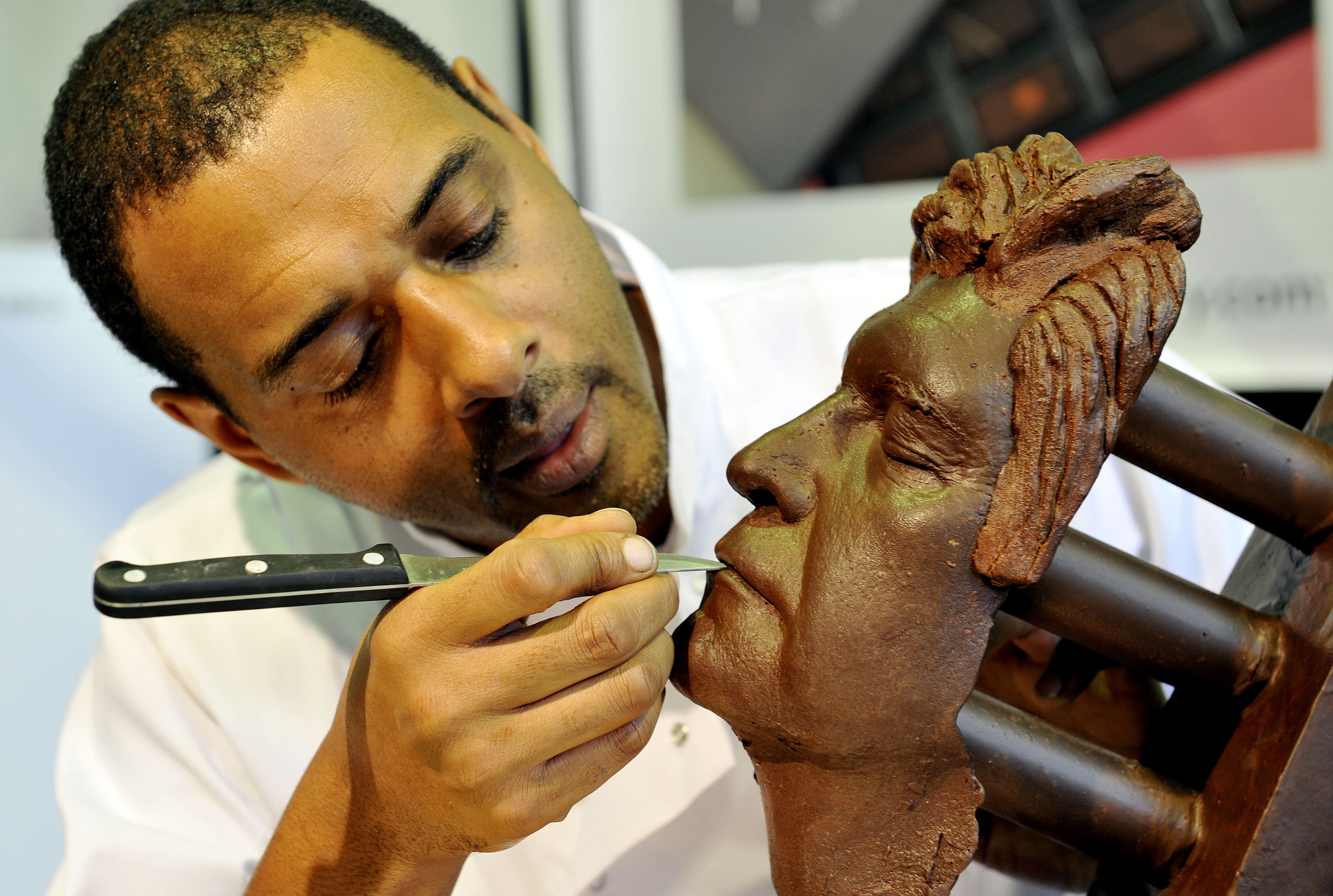 Philip Schofield chocolate sculpture