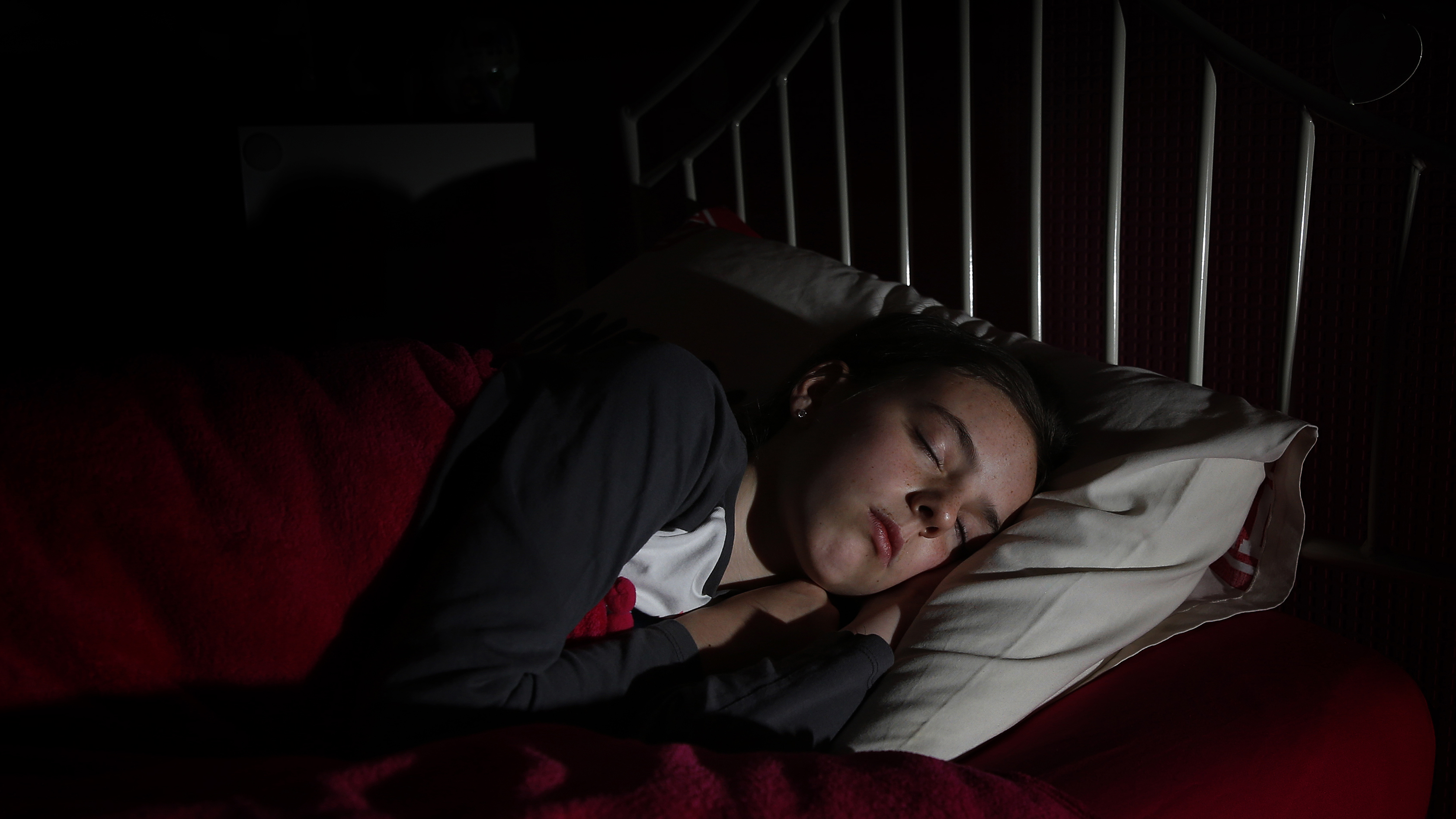 A girl sleeping.