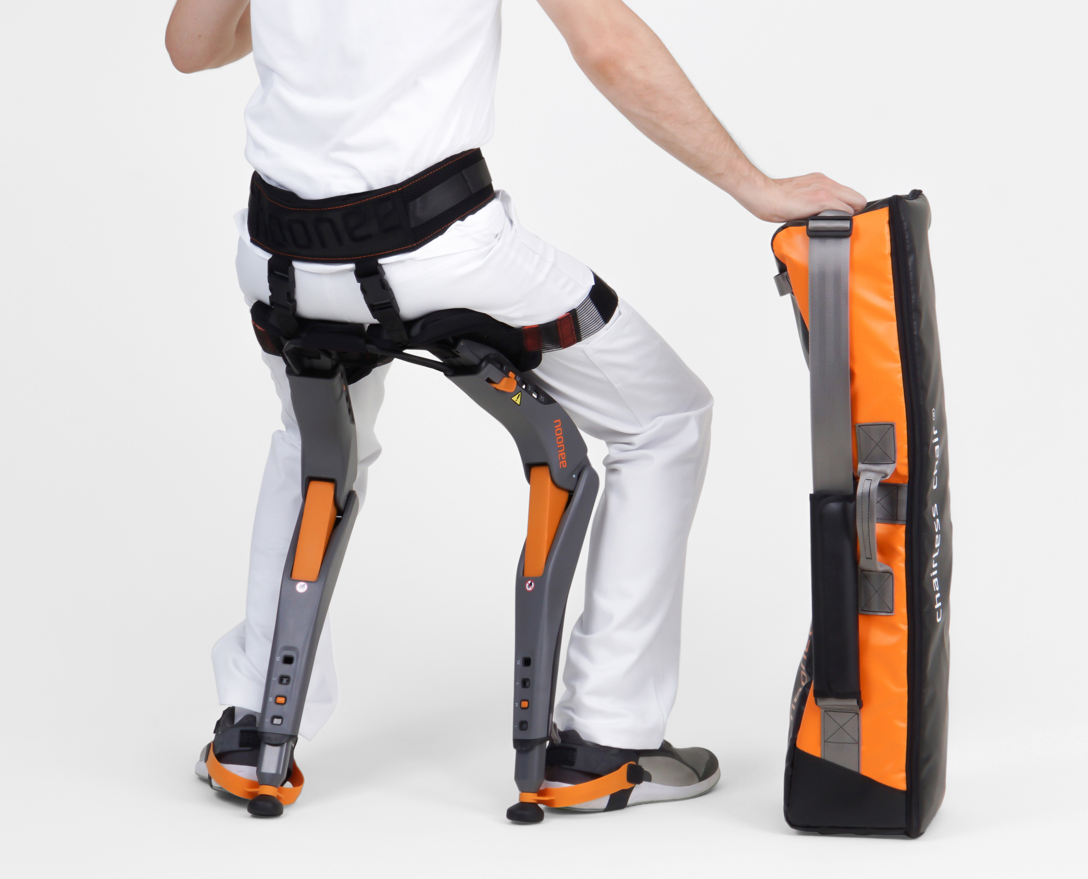 Chairless Chair: A wearable device that will let you sit anywhere you