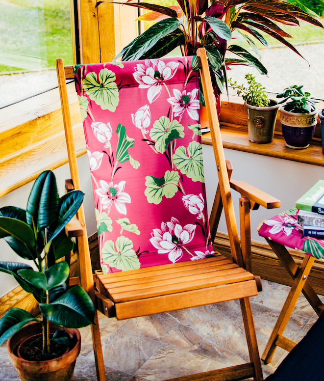 Balcony Deckchair, £185, and Footstool, £45, Denys & Fielding (Denys & Fielding/PA)