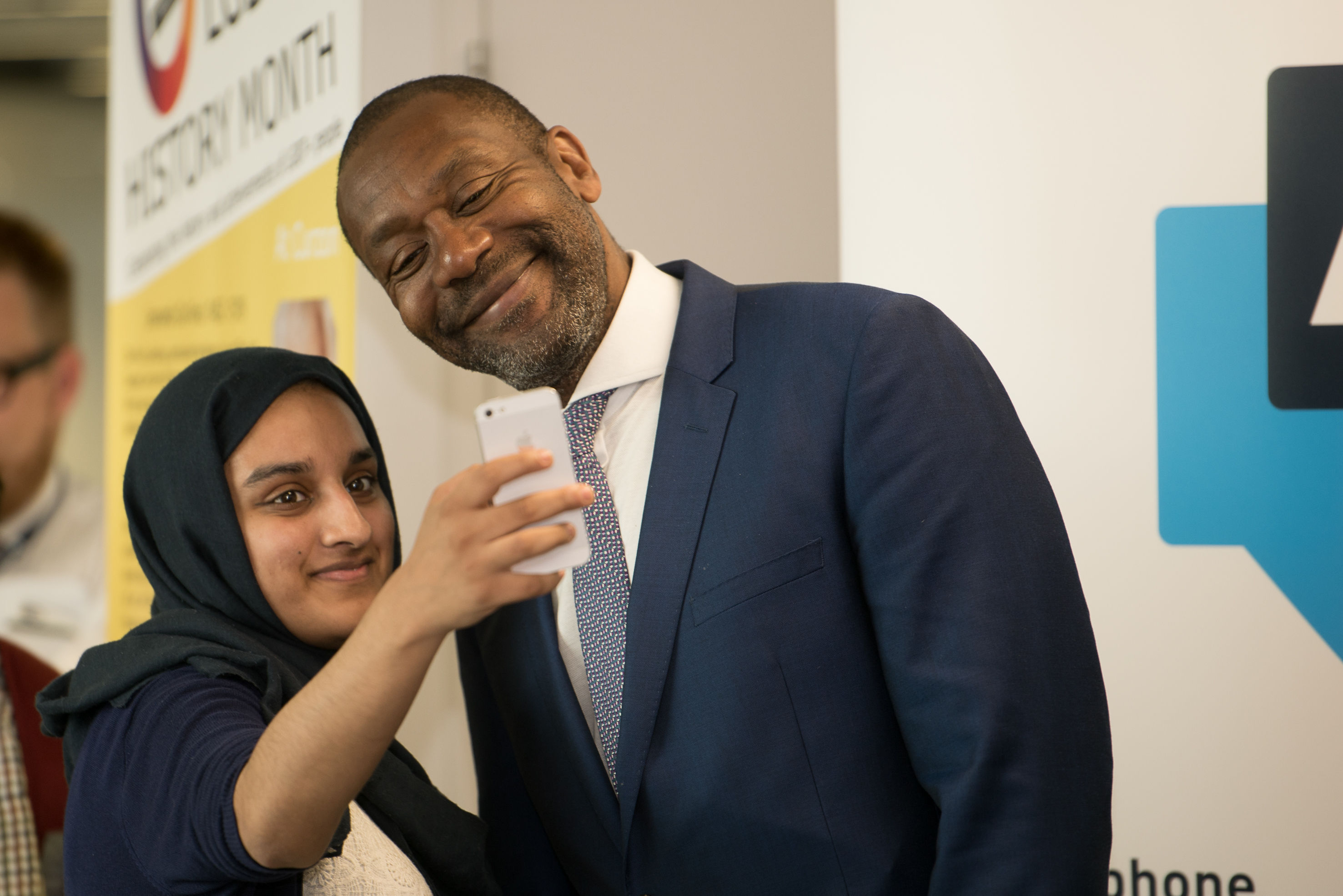 Sir Lenny Henry visited Birmingham City University after being made chancellor last year.