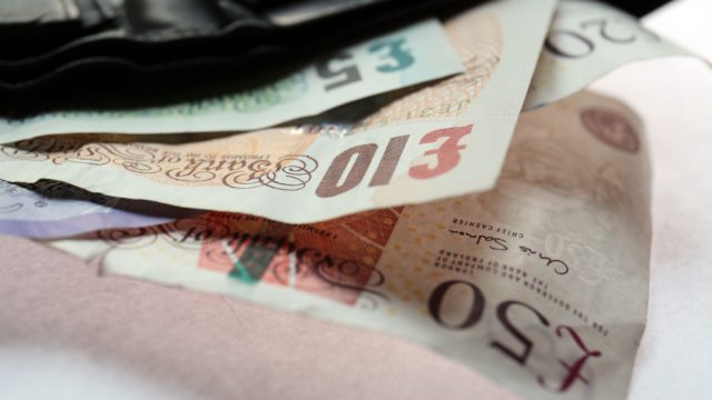A wallet full of money