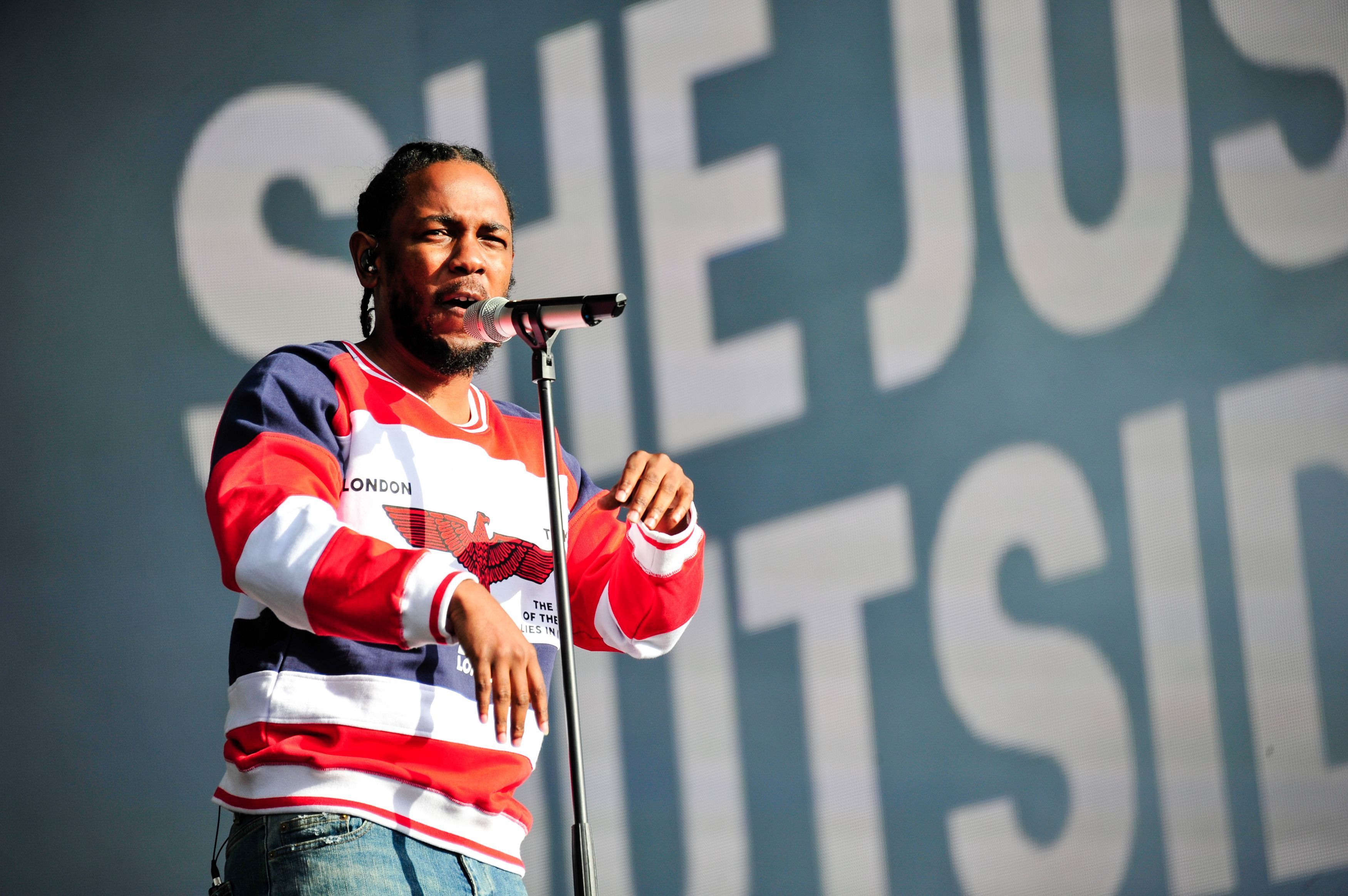 Kendrick Lamar performing at the British Summer Time festival at Hyde Park in London.