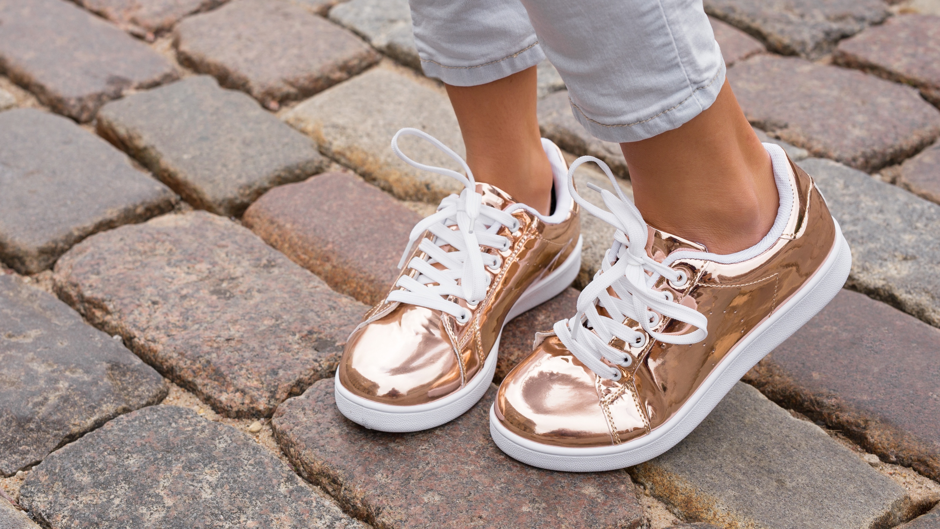 Generic photo of a young woman wearing a pair of fashionable trainers without socks (Thinkstock/PA)