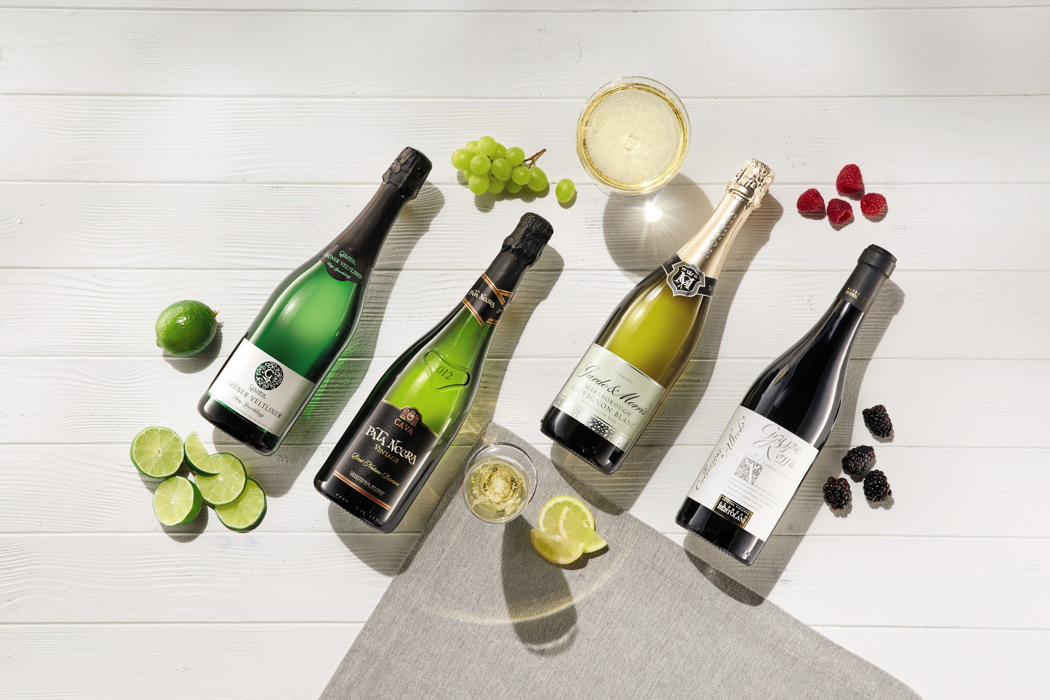 Aldi's selection of wedding wines (Aldi/PA)