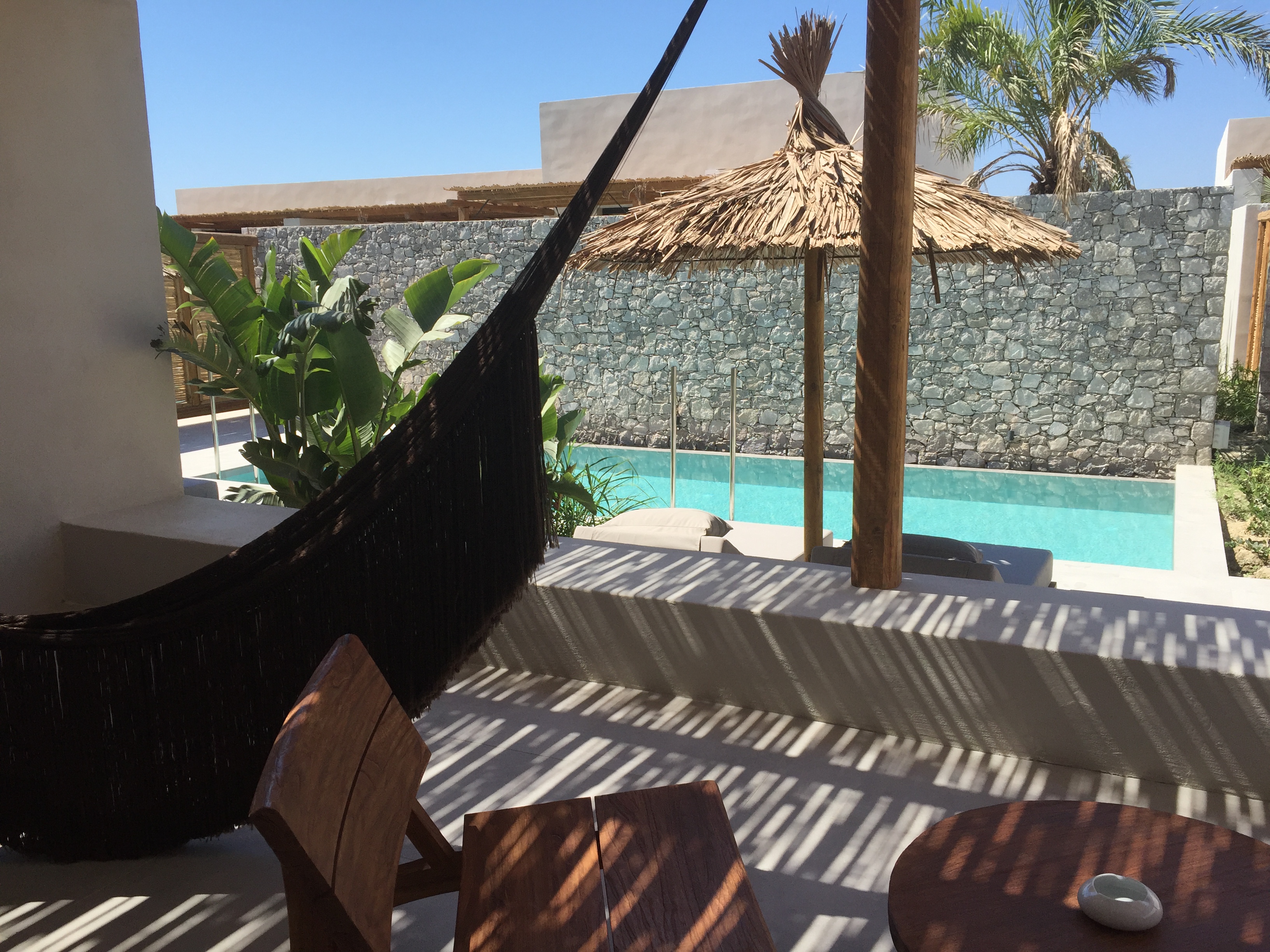 A view of the pool from the Junior Suite (PA)