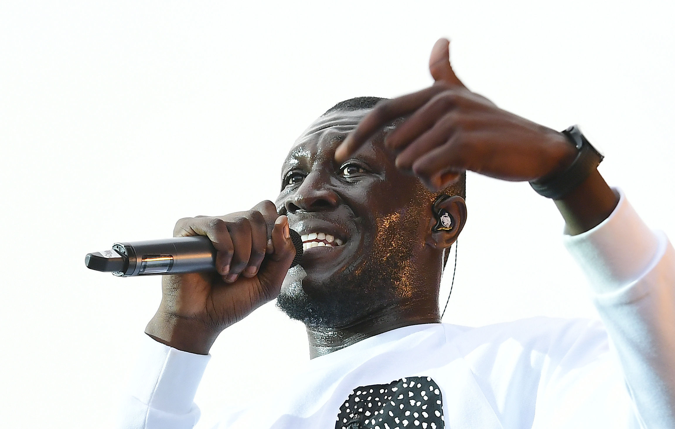 Stormzy on stage at V (