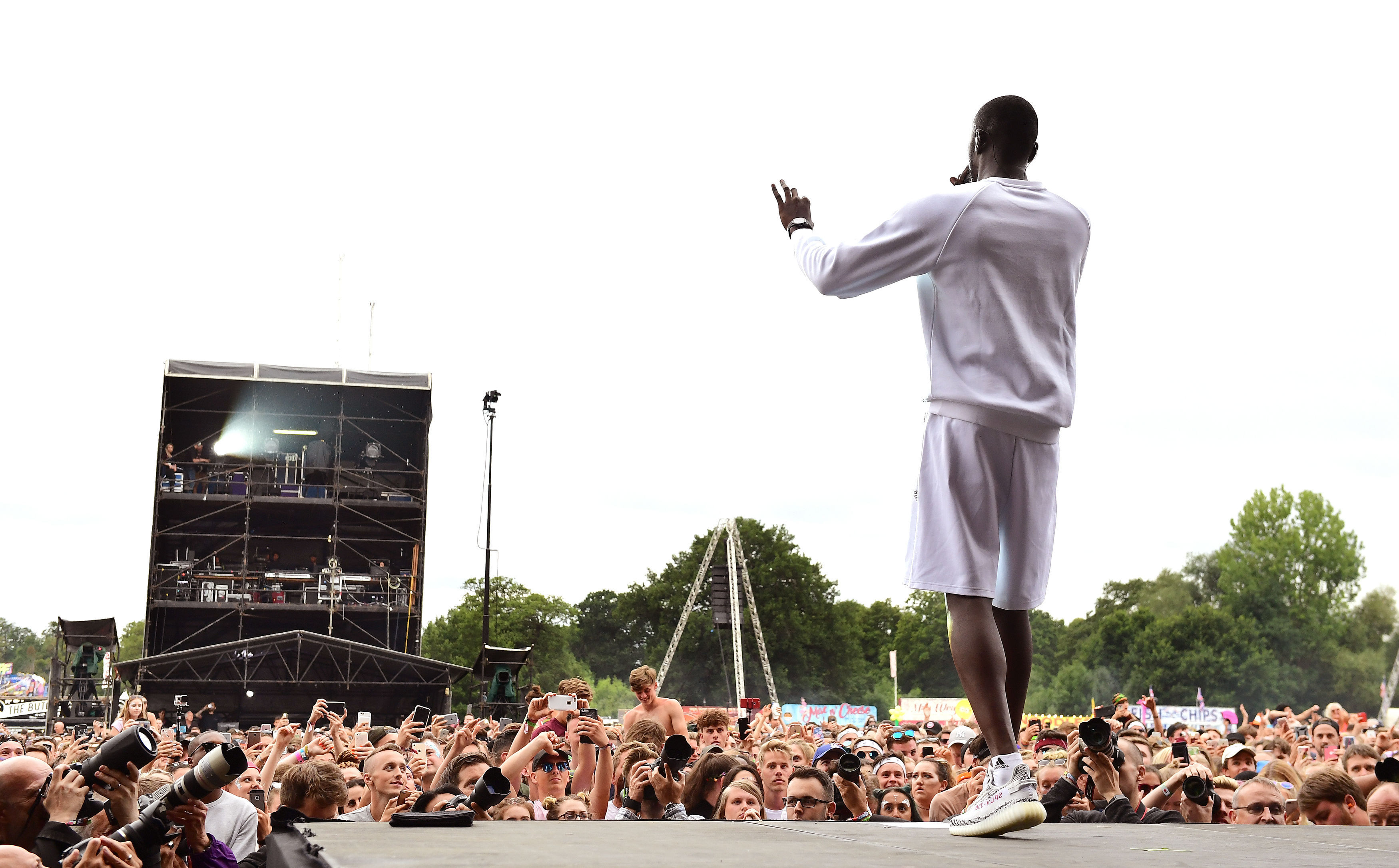 Stormzy on stage at V