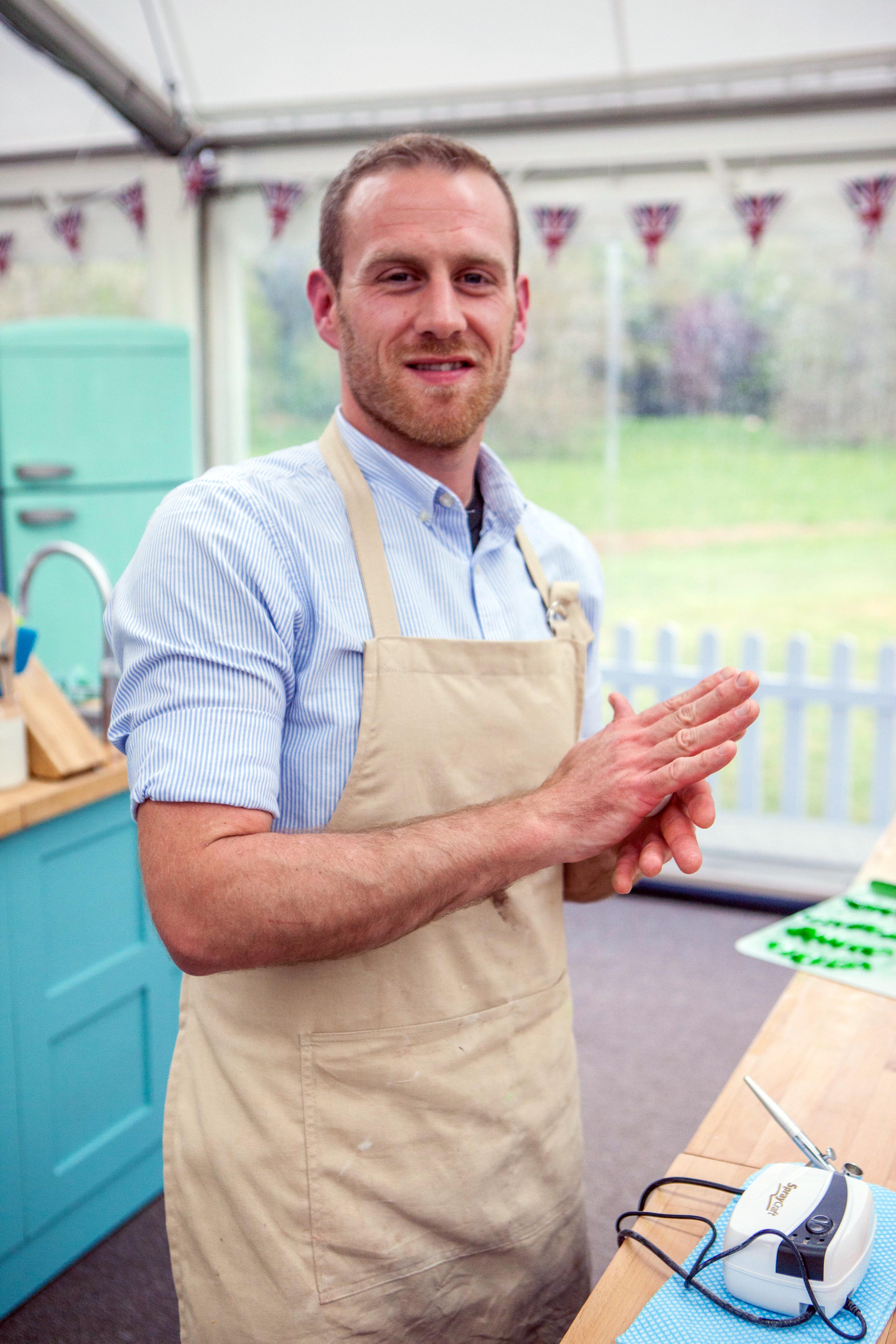 Steven on the Great British Bake Off