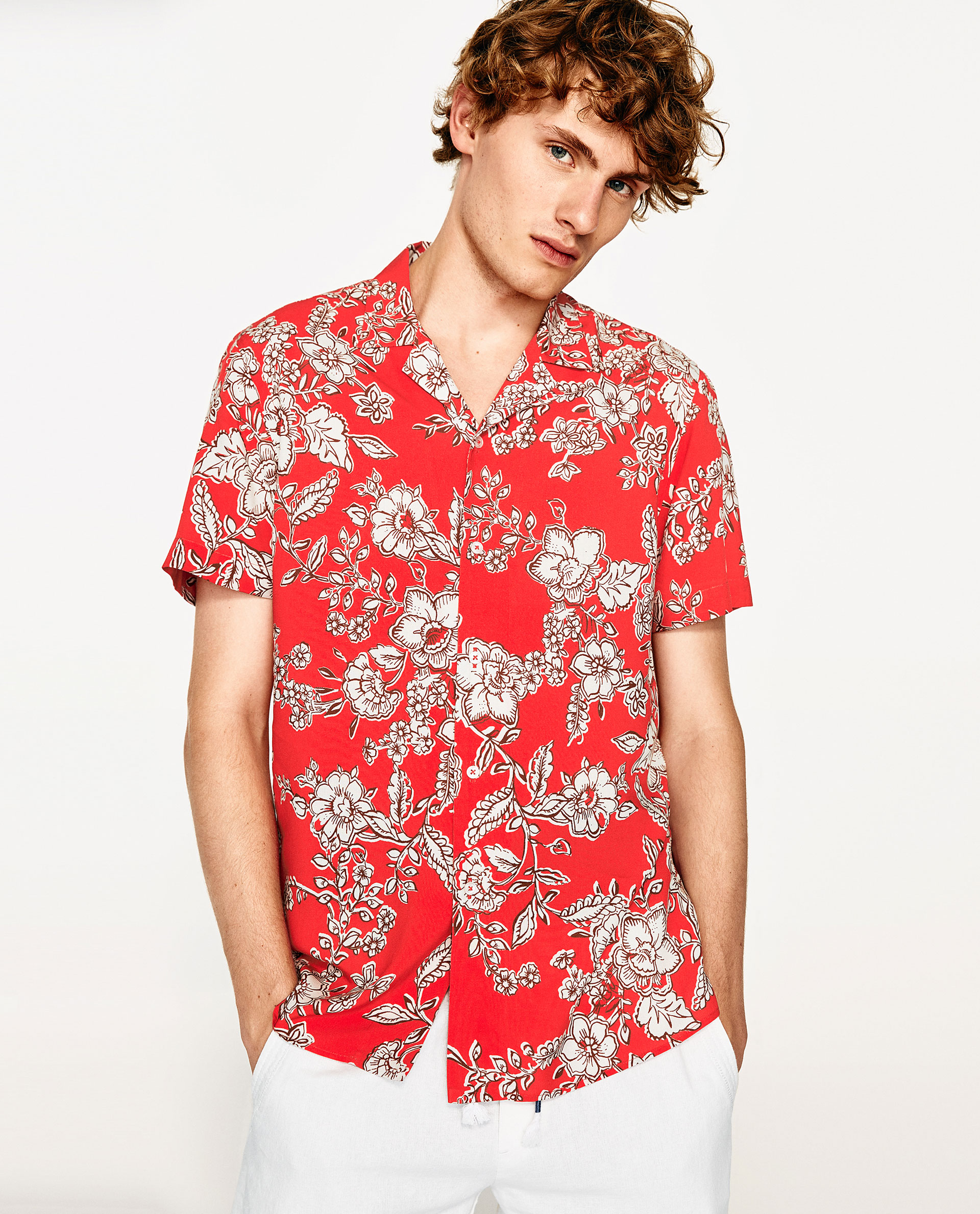A floral shirt from Zara