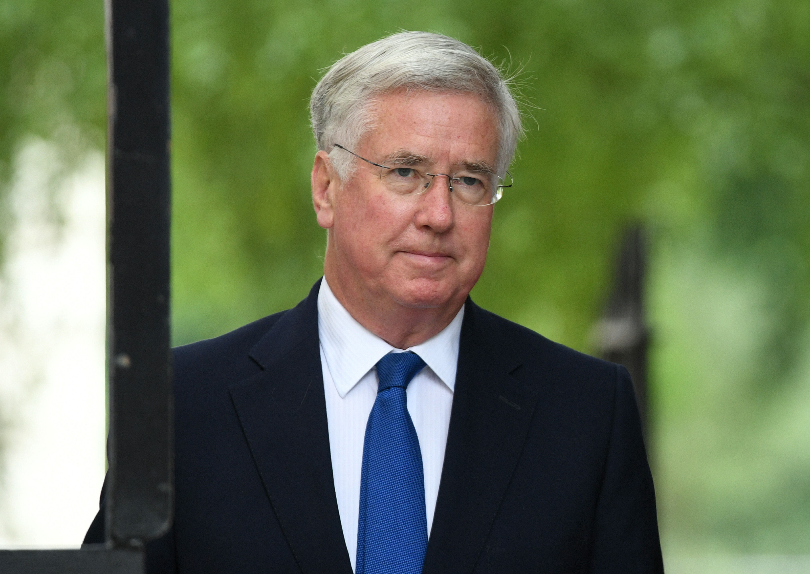 Defence Secretary Sir Michael Fallon arriving for a cabinet meeting
