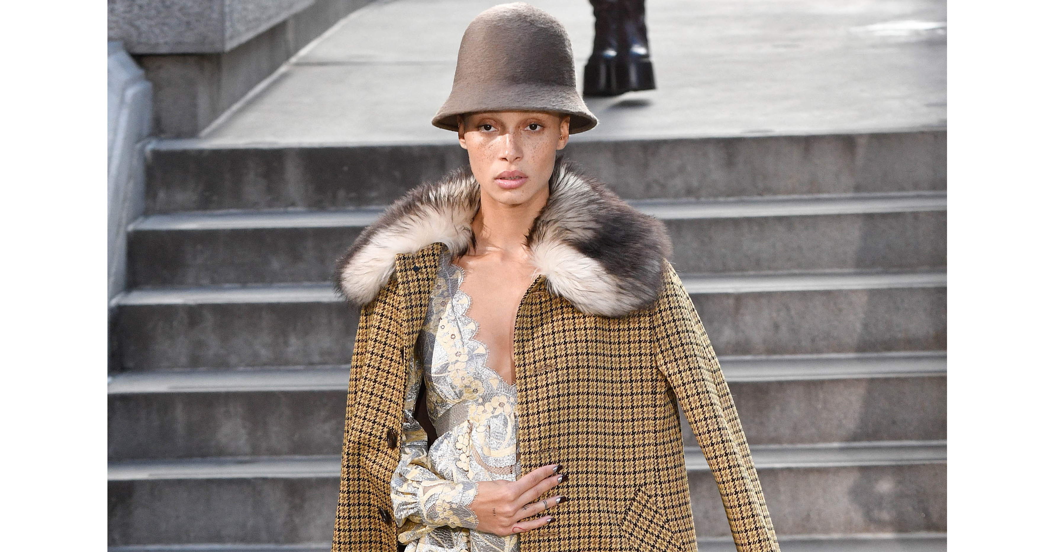 Adwoa Aboah walks on the runway during the Marc Jacobs Fashion Show at FW17 held at 601 West 26th Street in New York, NY on February 16, 2017 (Jonas Gustavsson/PA)