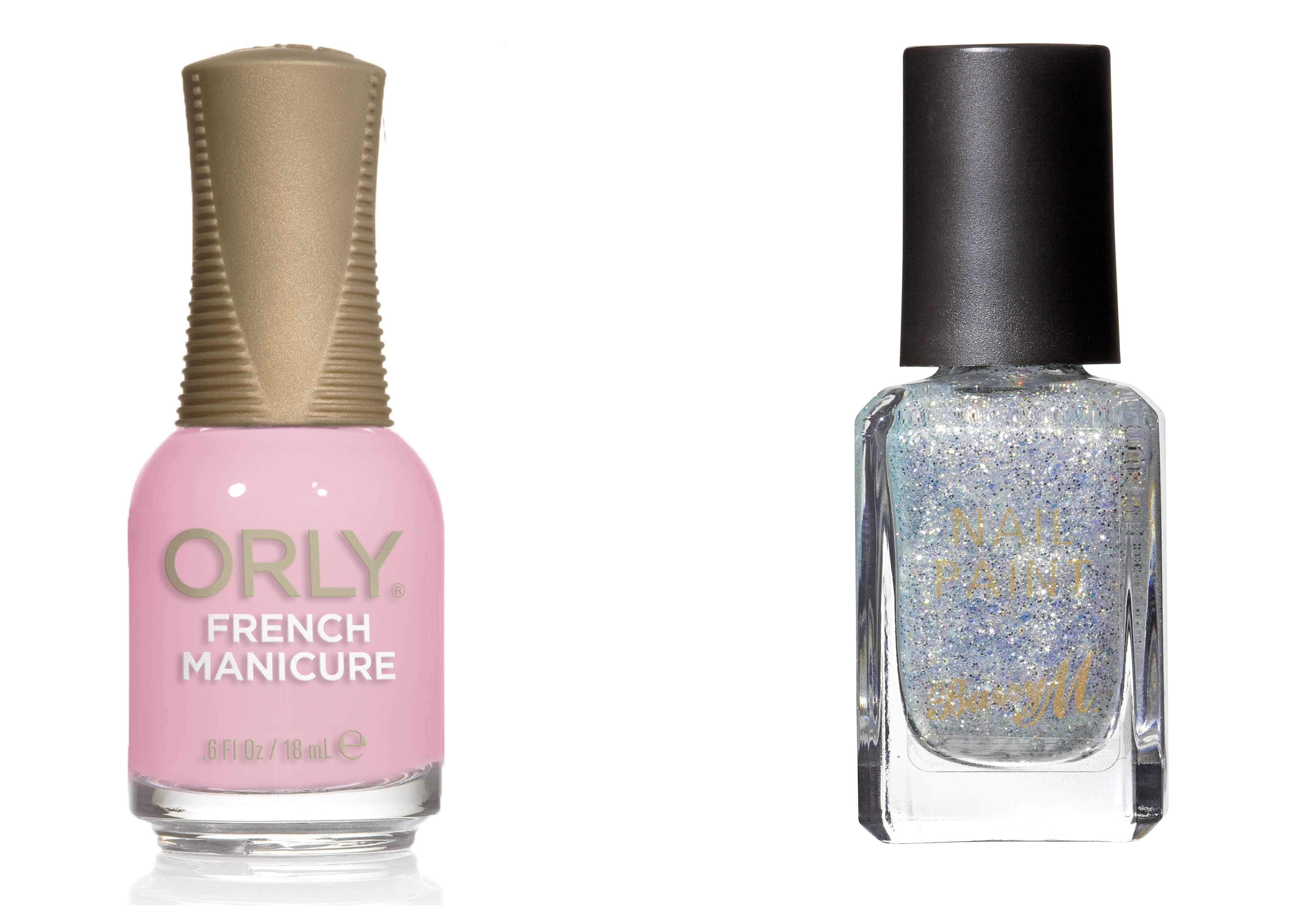 Orly Rose Coloured Glasses nail polish Barry M Classic Glitter Nail Paint in Whimsical Dreams (Orly/Barry M/PA)