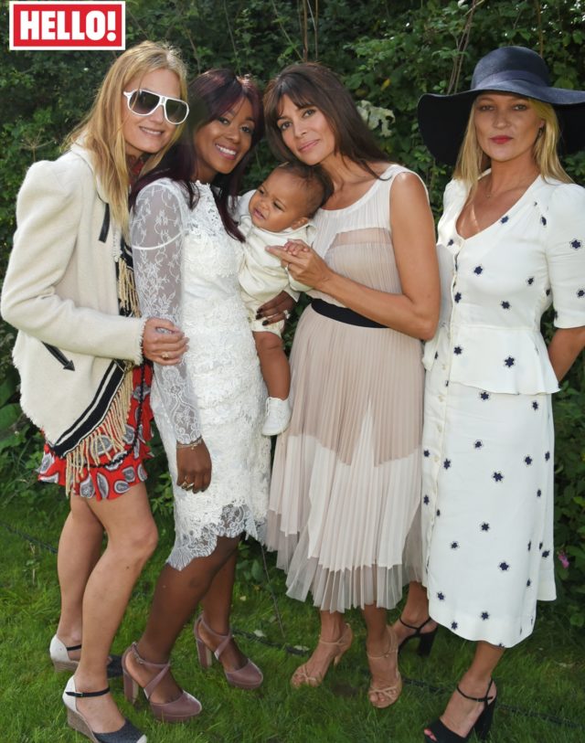 Kate Moss attends a star-studded christening in this week's Hello magazine 