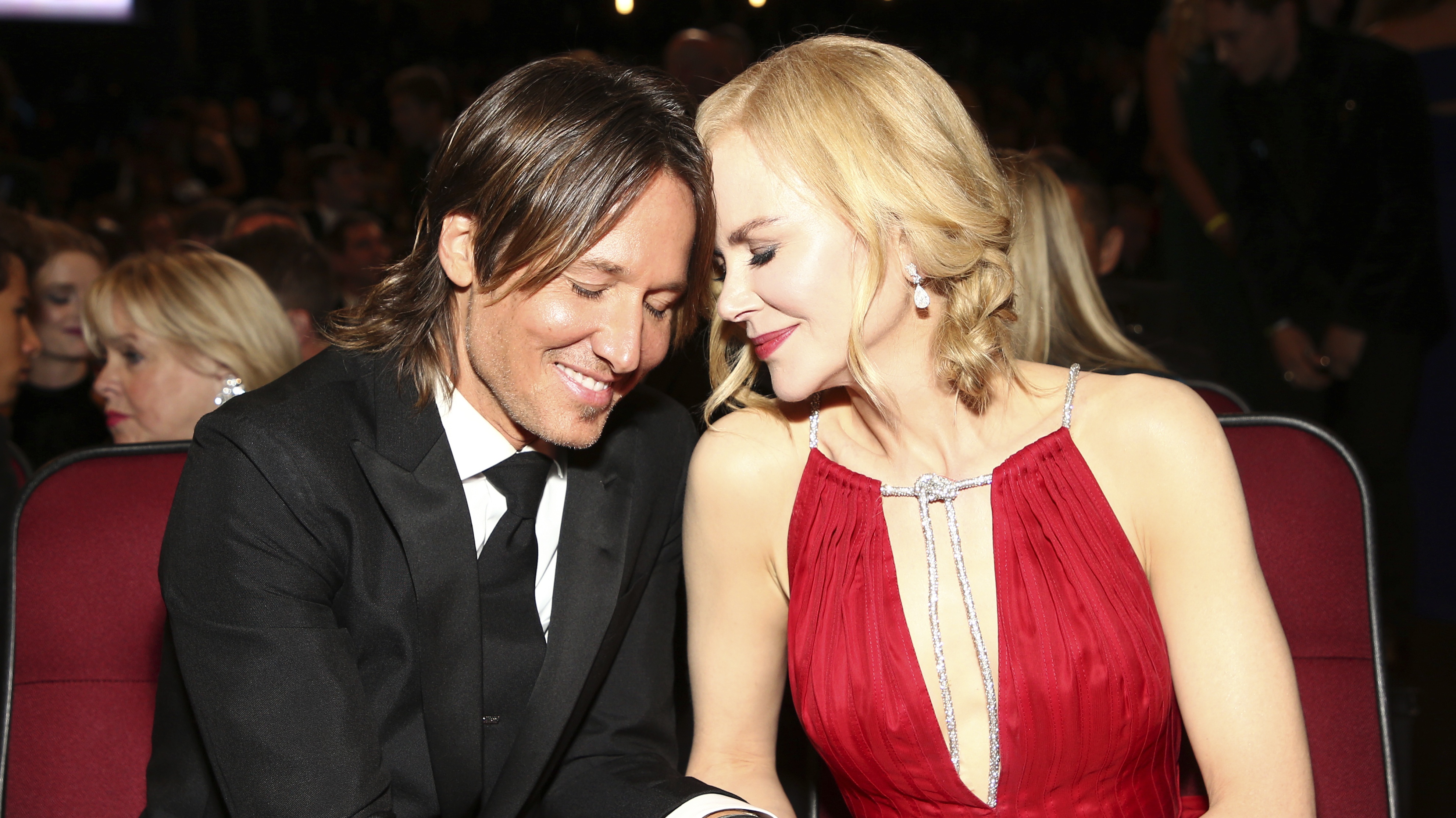 Keith Urban, and Nicole Kidman in the audience at the 69th Primetime Emmy Awards (John Salangsang/AP/Press Association Images)