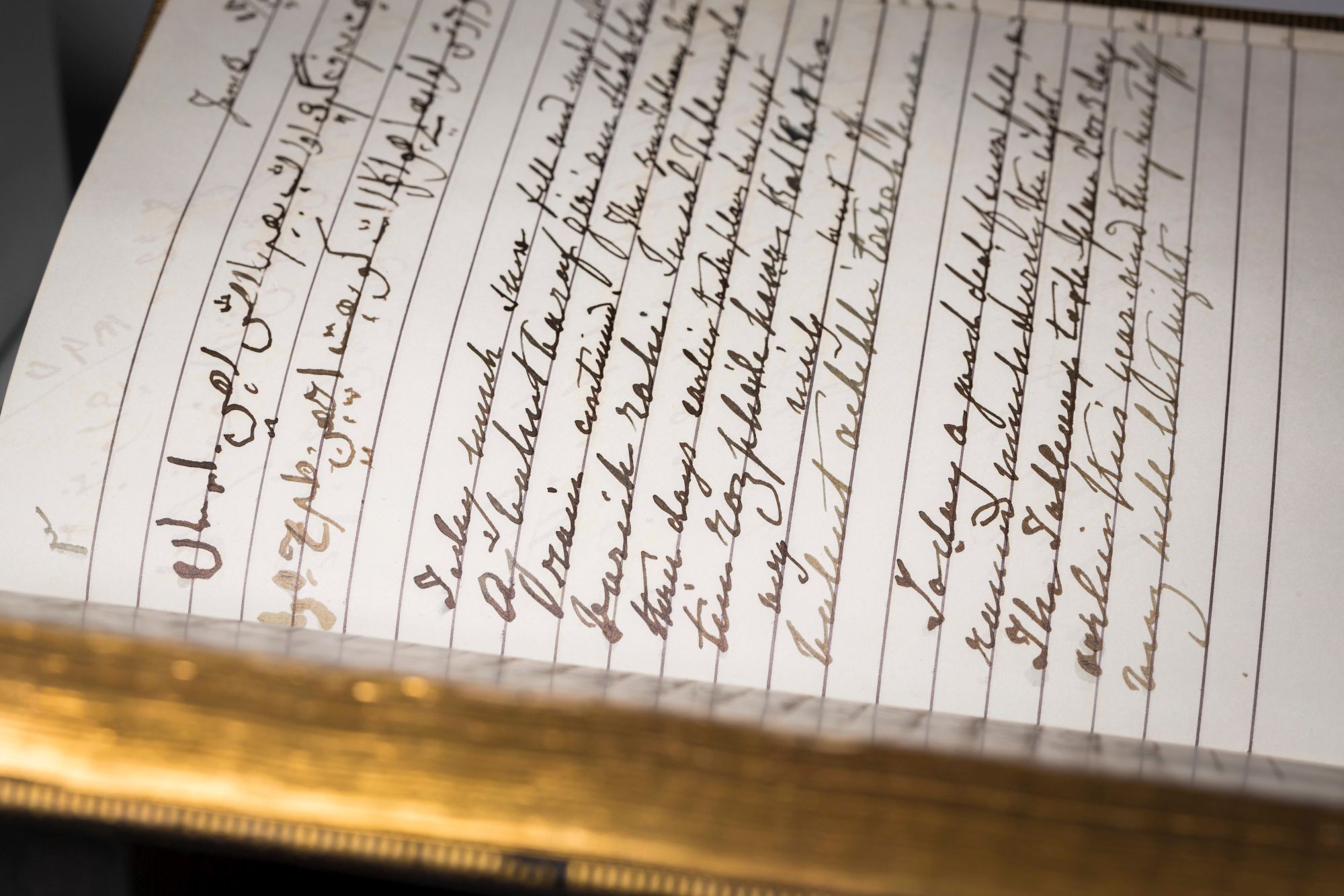 A diary showing how Queen Victoria learned to write Hindustani (English Heritage/PA)