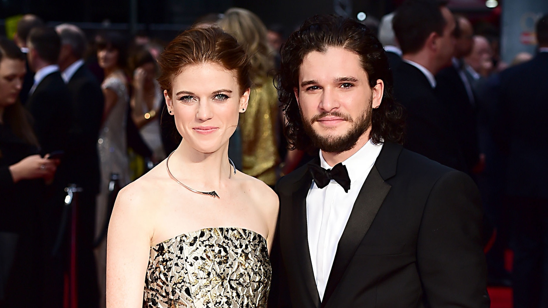 Kit Harington and Rose Leslie, who have announced their engagement (Ian West/PA)