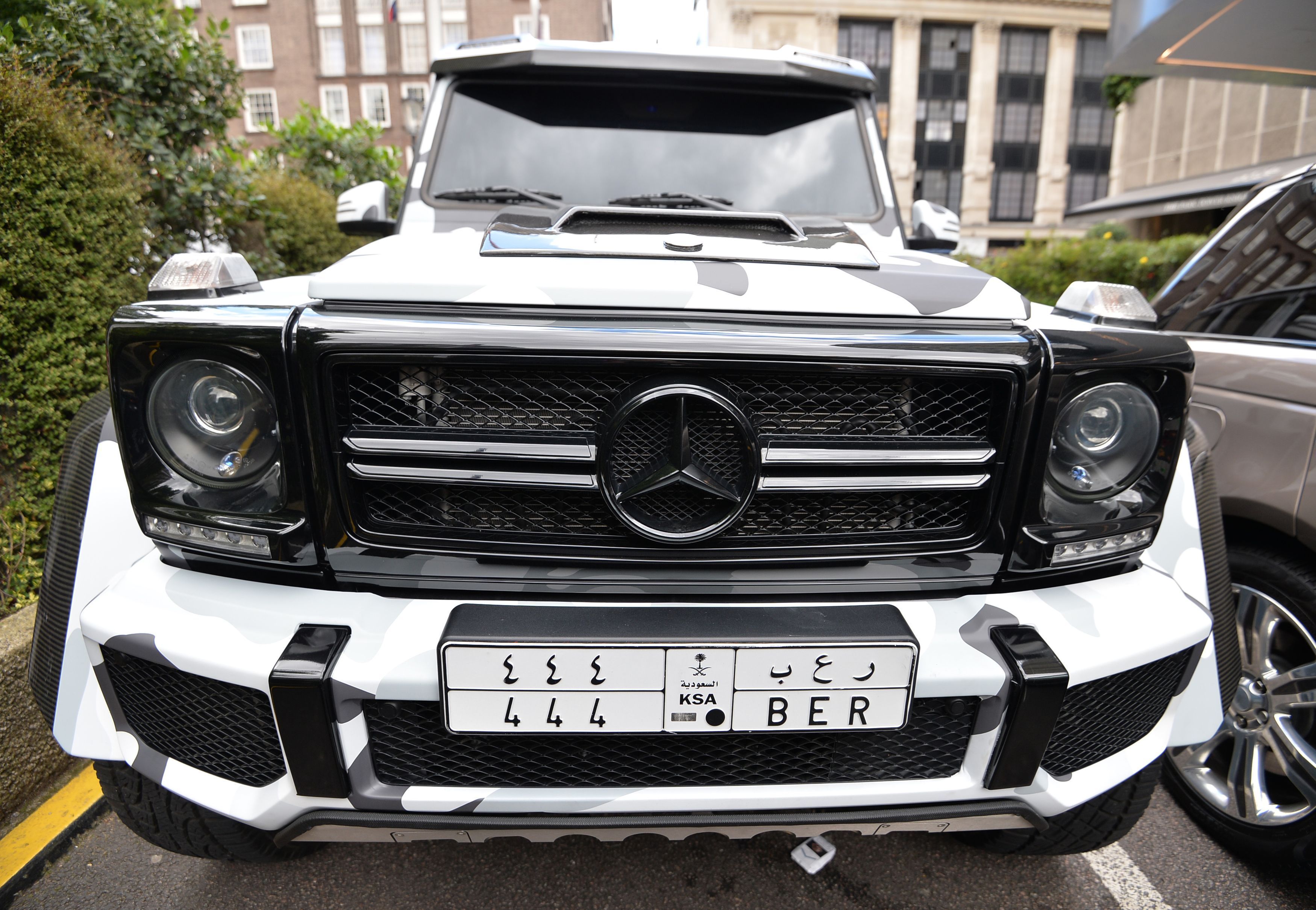 A car with a Saudi Arabian number plate in London