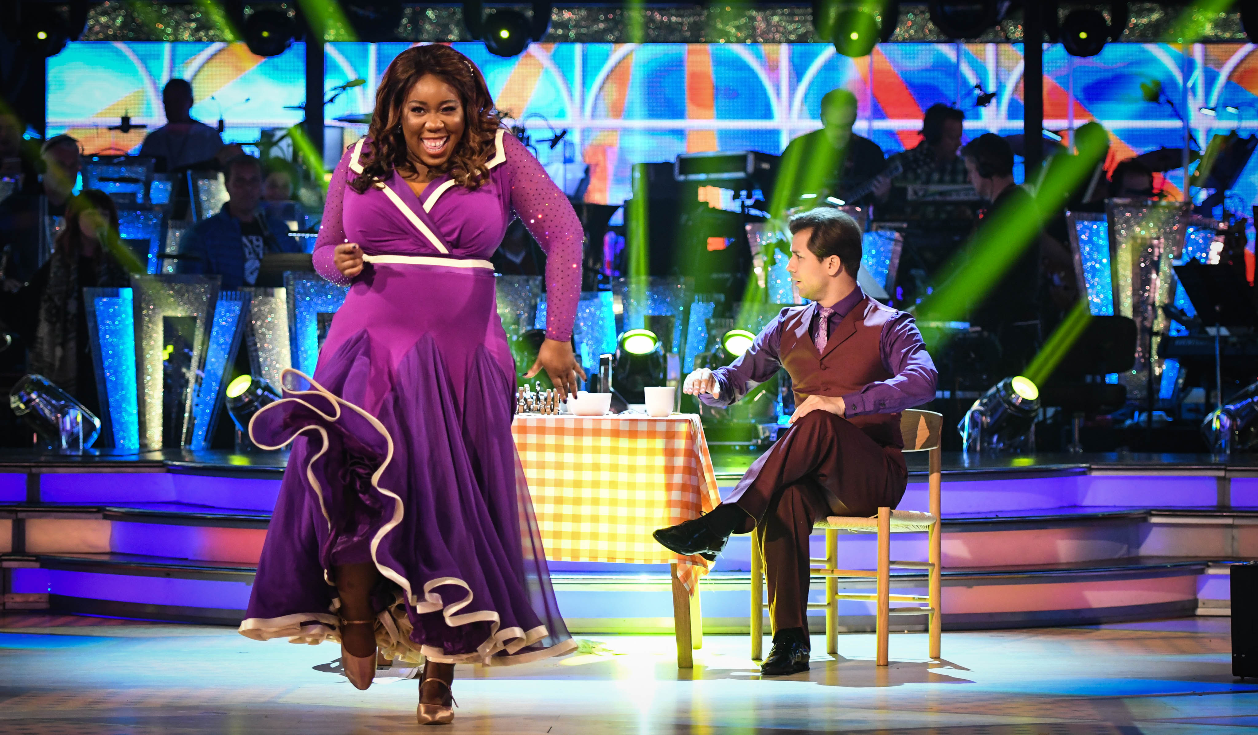Chizzy Akudolu and her dance partner Pasha Kovalev (Kieron McCarron/BBC)