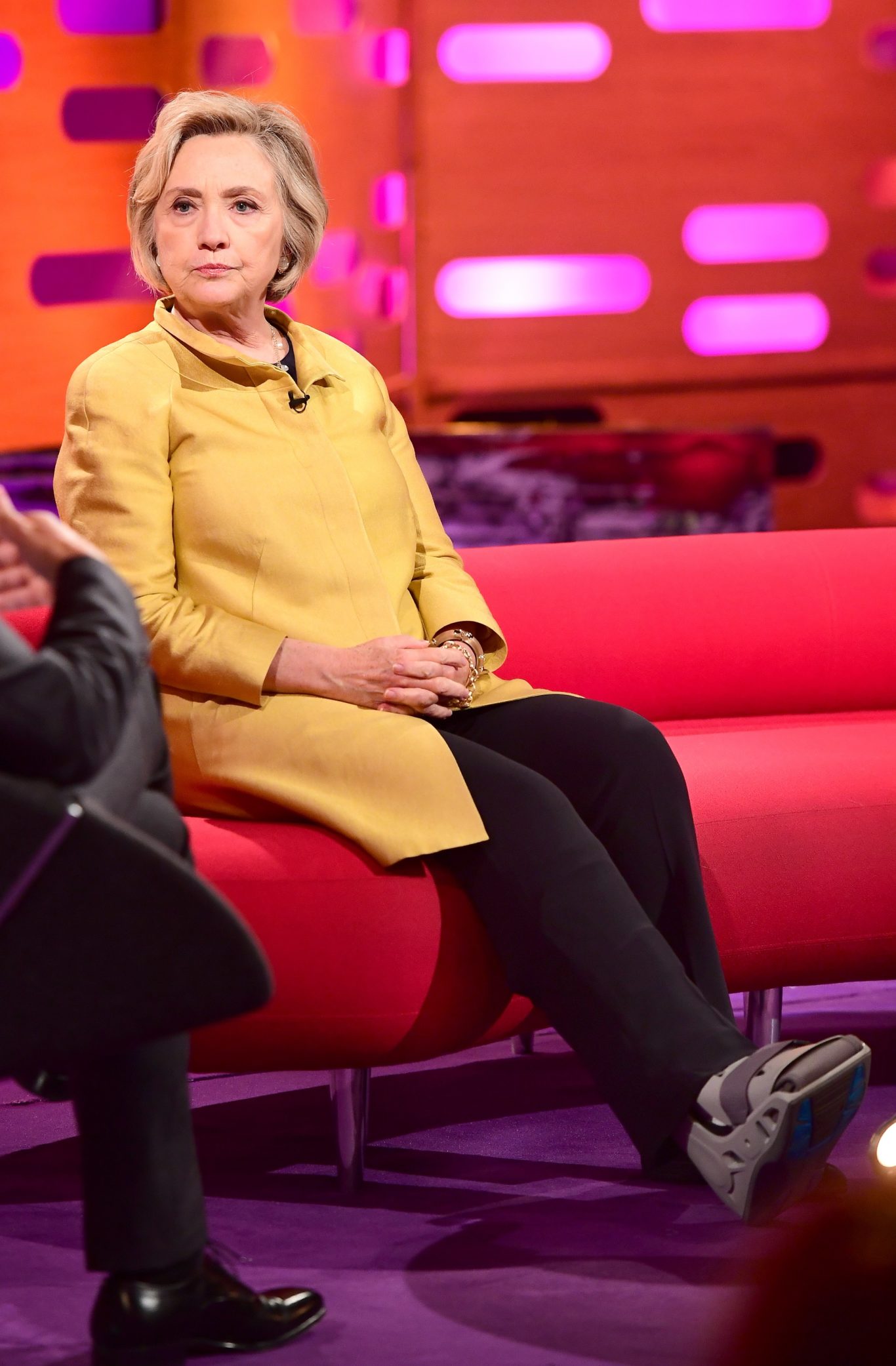 Hillary Clinton during filming of the Graham Norton Show. (So TV/PA Wire)