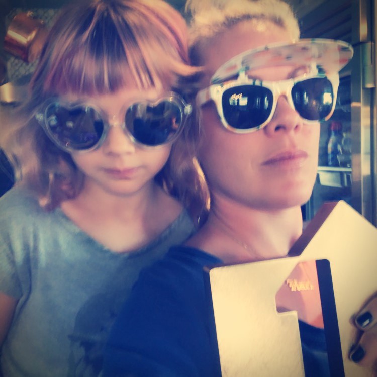 Pink and Willow celebrate chart success.