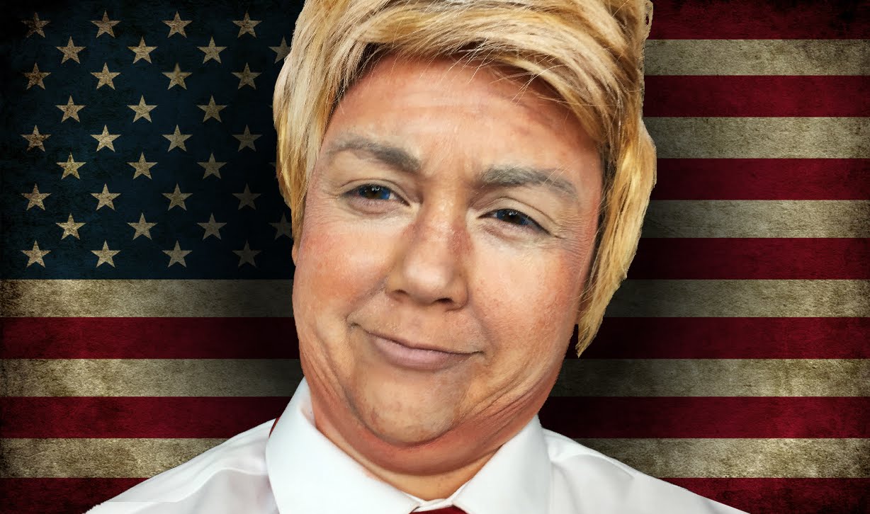 still from a donald trump halloween make-up tutorial