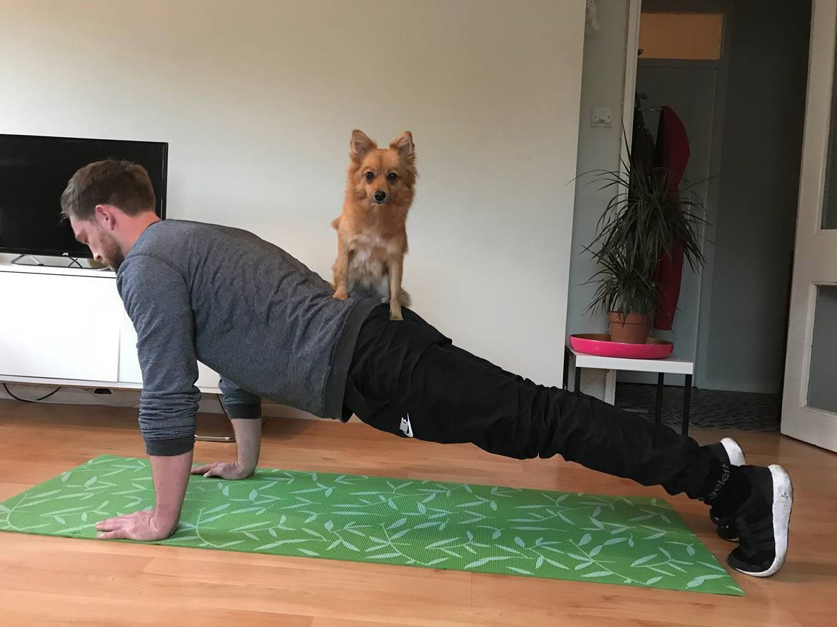 Man practising doga (Right Path Fitness/PA)
