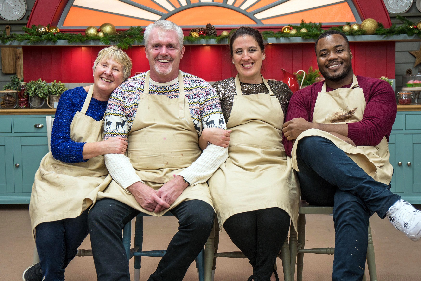 The Great British Bake Off Xmas Special featuring Val, Paul, Becca and Selasi (Channel 4)