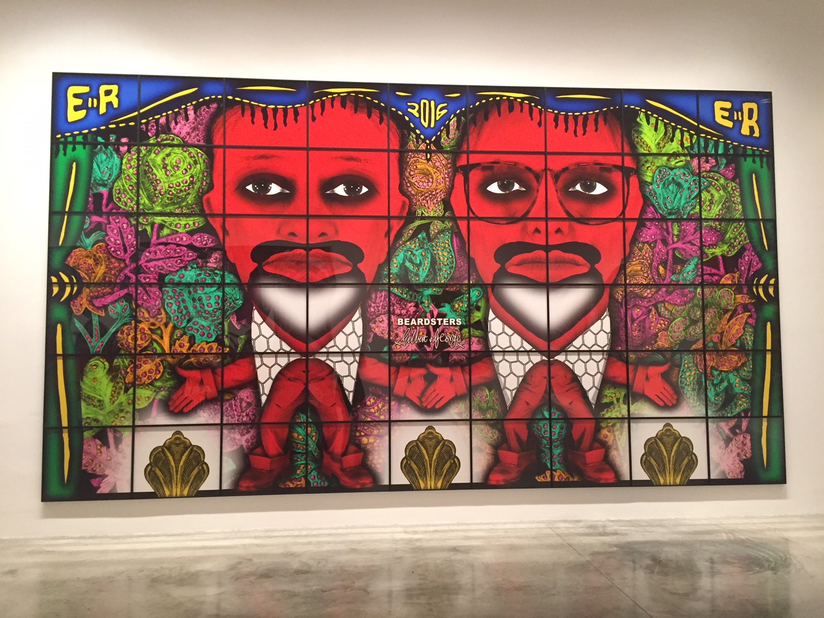 Gilbert and George work Beardsters at White Cube (Sherna Noah/PA/White Cube)