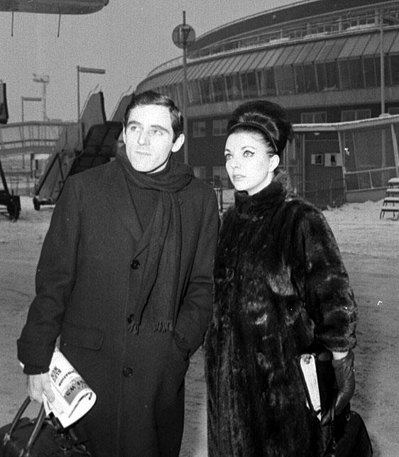 Anthony Newley and Joan Collins - Heathrow Airport - London