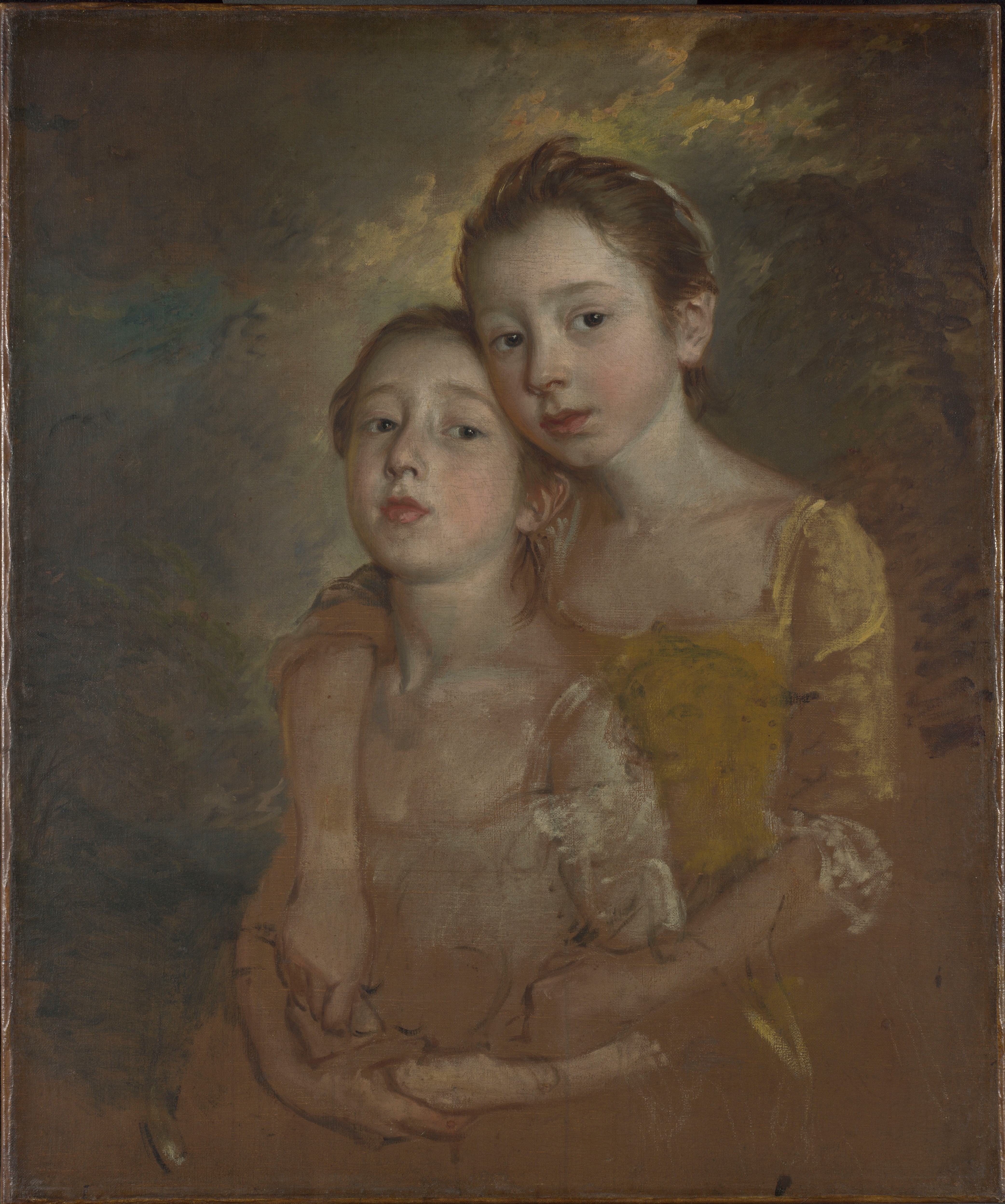 Painter's Daughters With A Cat , Thomas Gainsborough (The National Gallery, London)