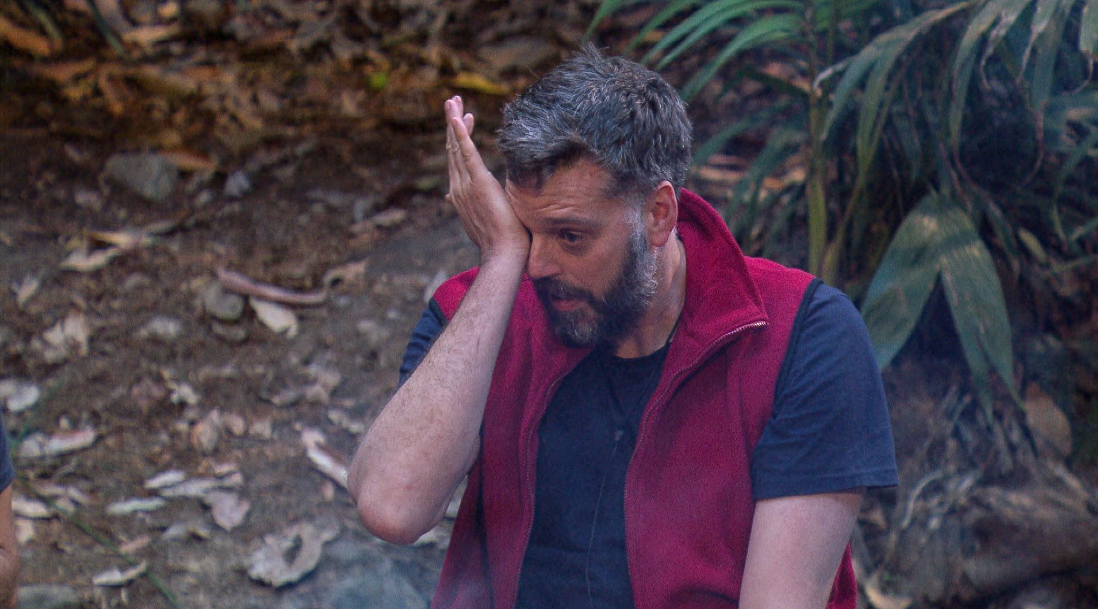 Iain in tears after his letter from home (REX/Shutterstock)Mandatory Credit: Photo by REX/Shutterstock (9262761dg) Outback Shack and Return - Iain Lee 'I'm a Celebrity... Get Me Out of Here!' TV Show, Series 17, Australia - 06 Dec 2017