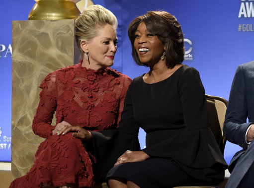 Sharon Stone and Alfre Woodard at the nominations ceremony 