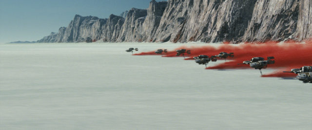 Star Wars: The Last Jedi..The planet Crait..Photo: Film Frames Industrial Light & Magic/Lucasfilm..©2017 Lucasfilm Ltd. All Rights Reserved.