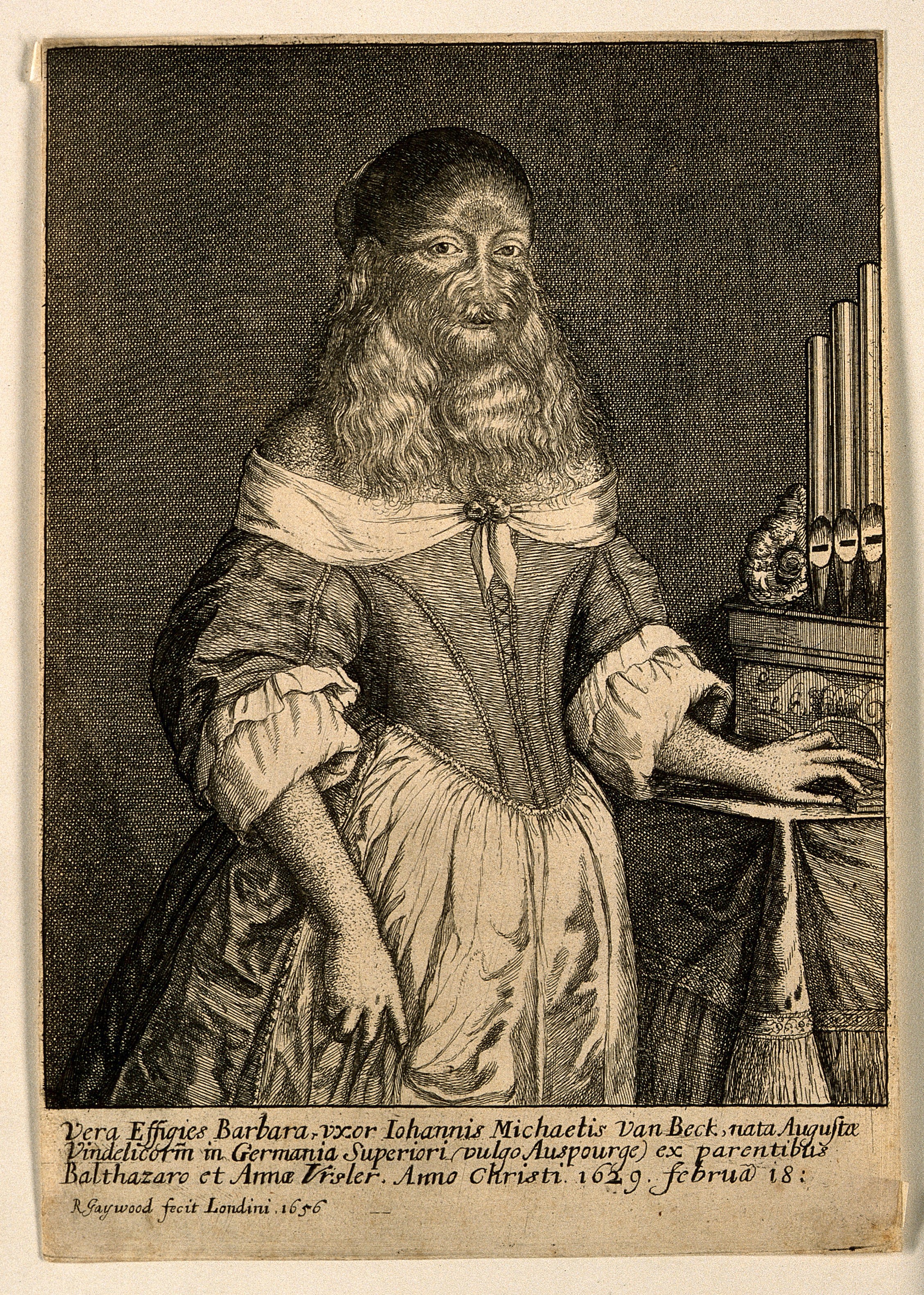 A print of Barbara Van Beck in the Wellcome Collection's library (Wellcome Collection)