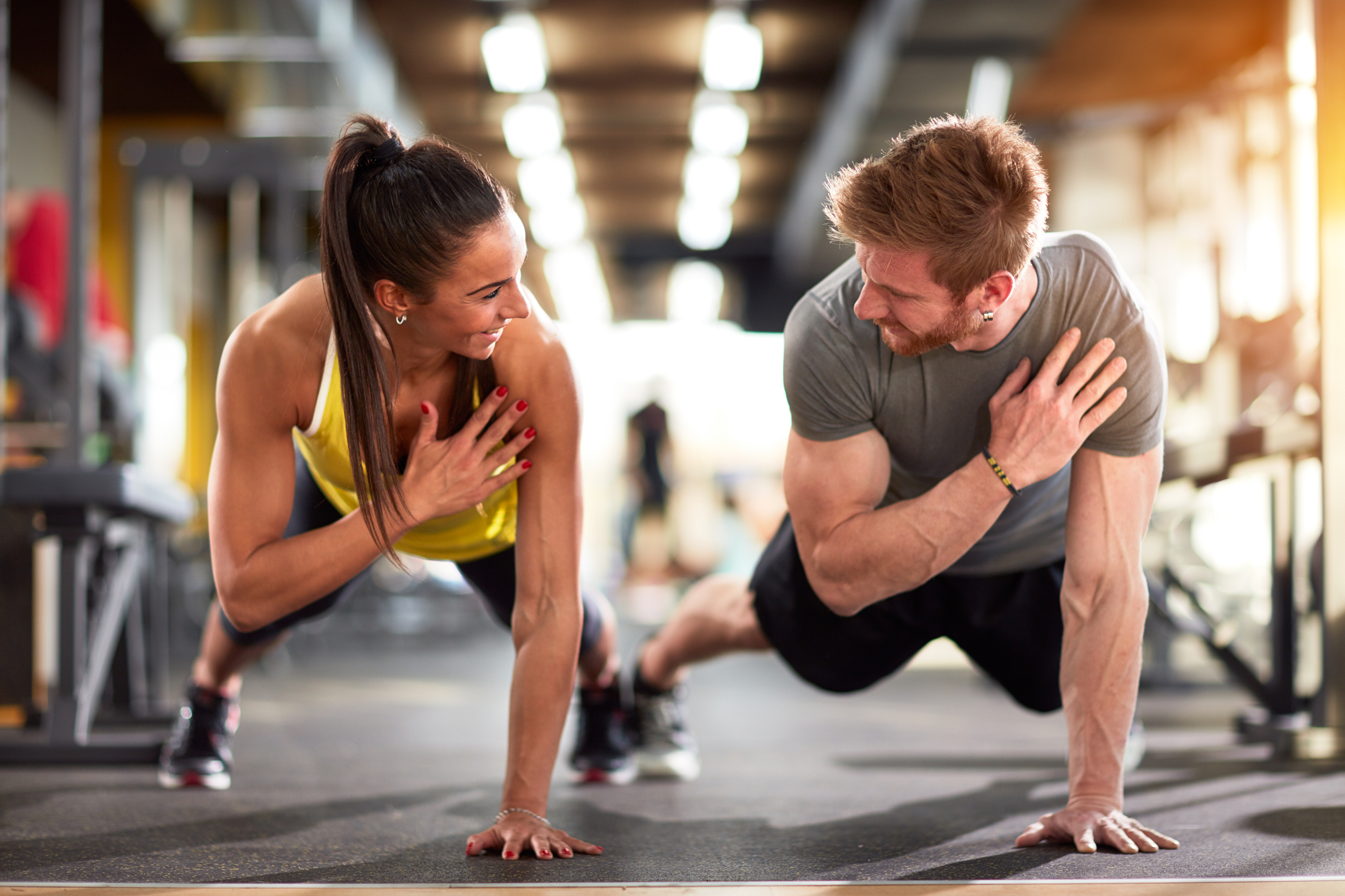 Man and woman strengthen hands at fitness training (Thinkstock/PA)