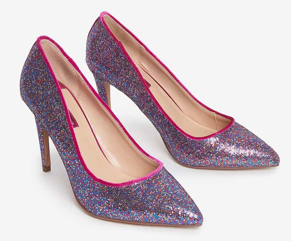 Dorothy Perkins Multi Coloured Glitter Emily Pointed Court Shoes