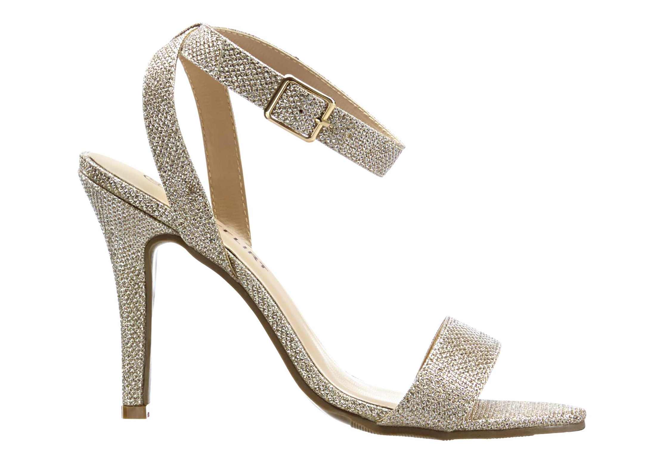 Bonprix Gold Strappy Party Sandals