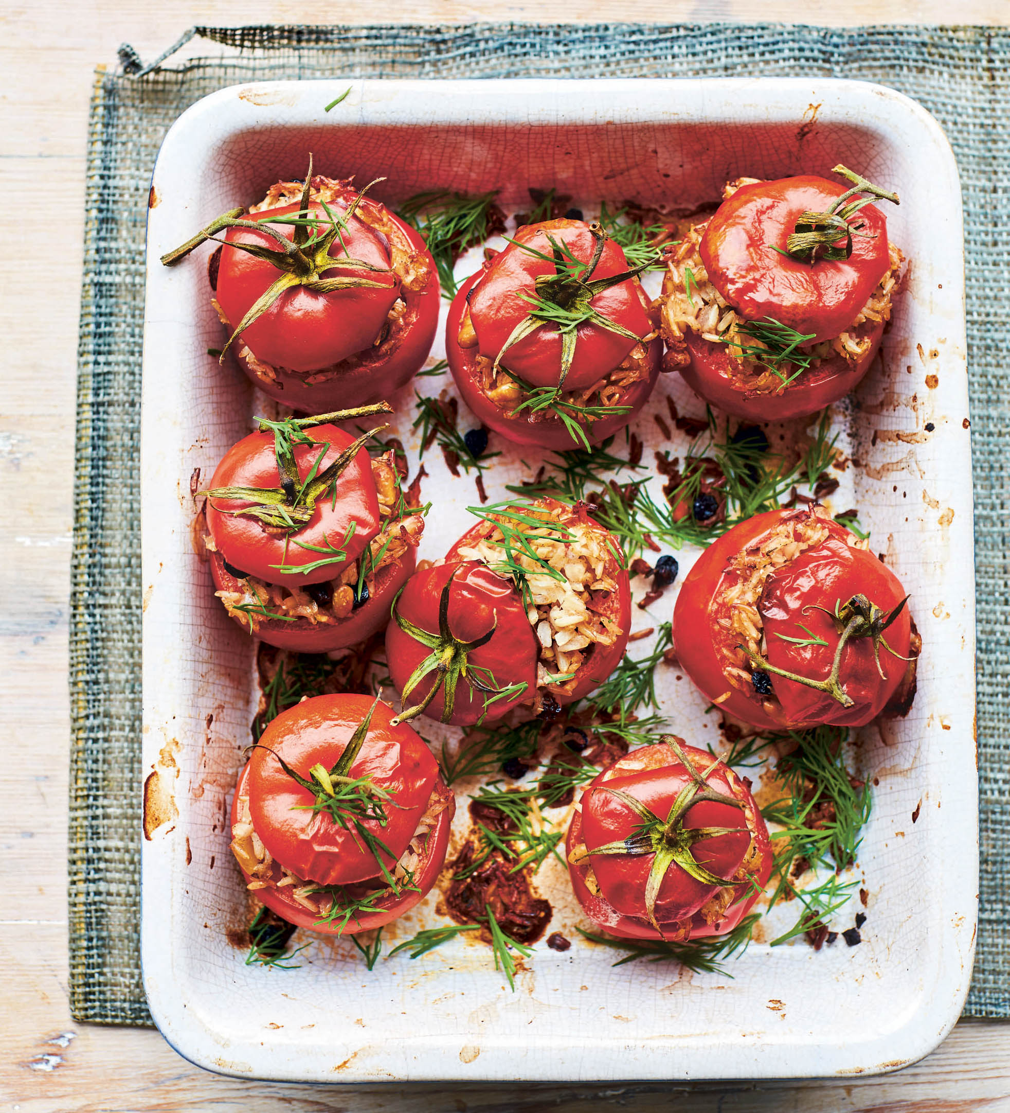Pilaf stuffed tomatoes (Laura Edwards/PA)