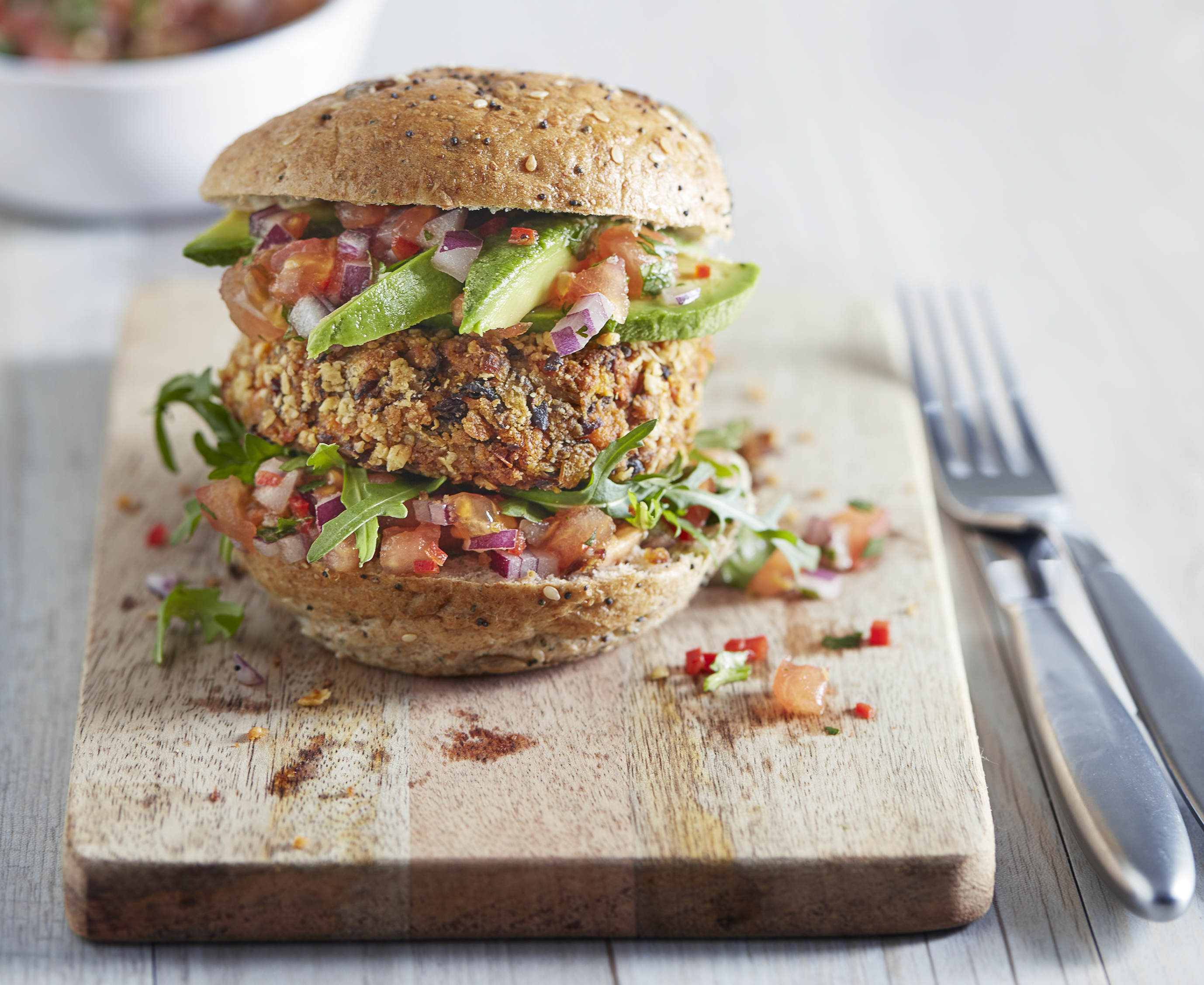 Mexican bean burger (Adrian Lawrence/PA)