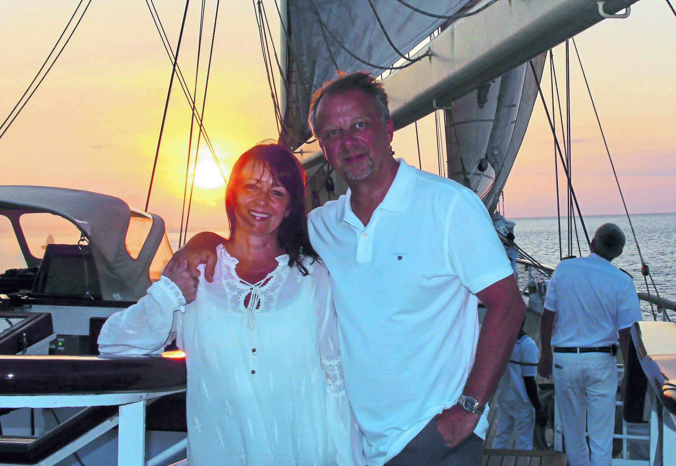 Chris and his wife Carole (Chris Wiltshire/PA)
