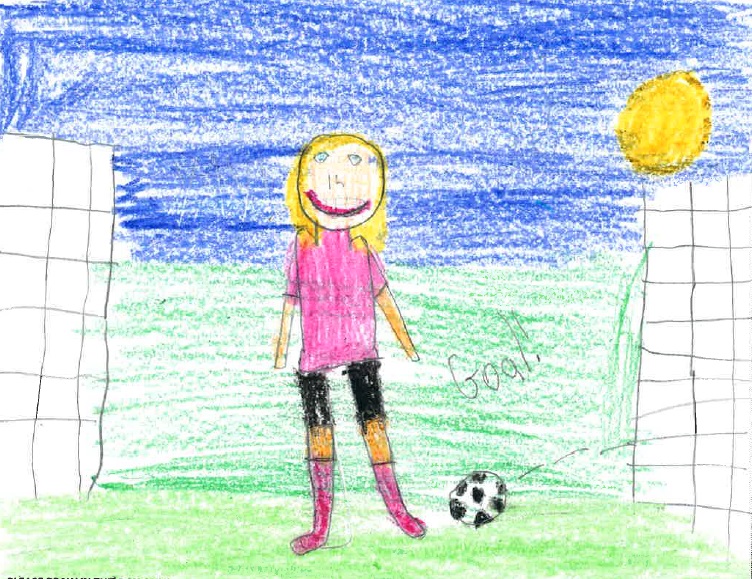A new survey shows that primary school children are most likely to want to become sportsmen or women. Picture by Cara, 9 (Education and Employers/PA)