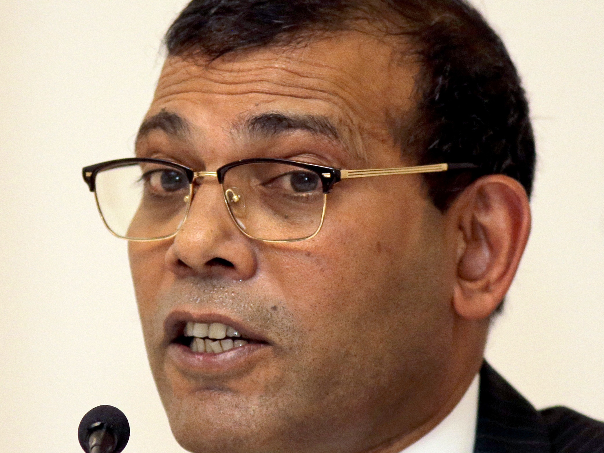 Mohamed Nasheed hopes he will be allowed to run in the election (Eranga Jayawardena/AP)