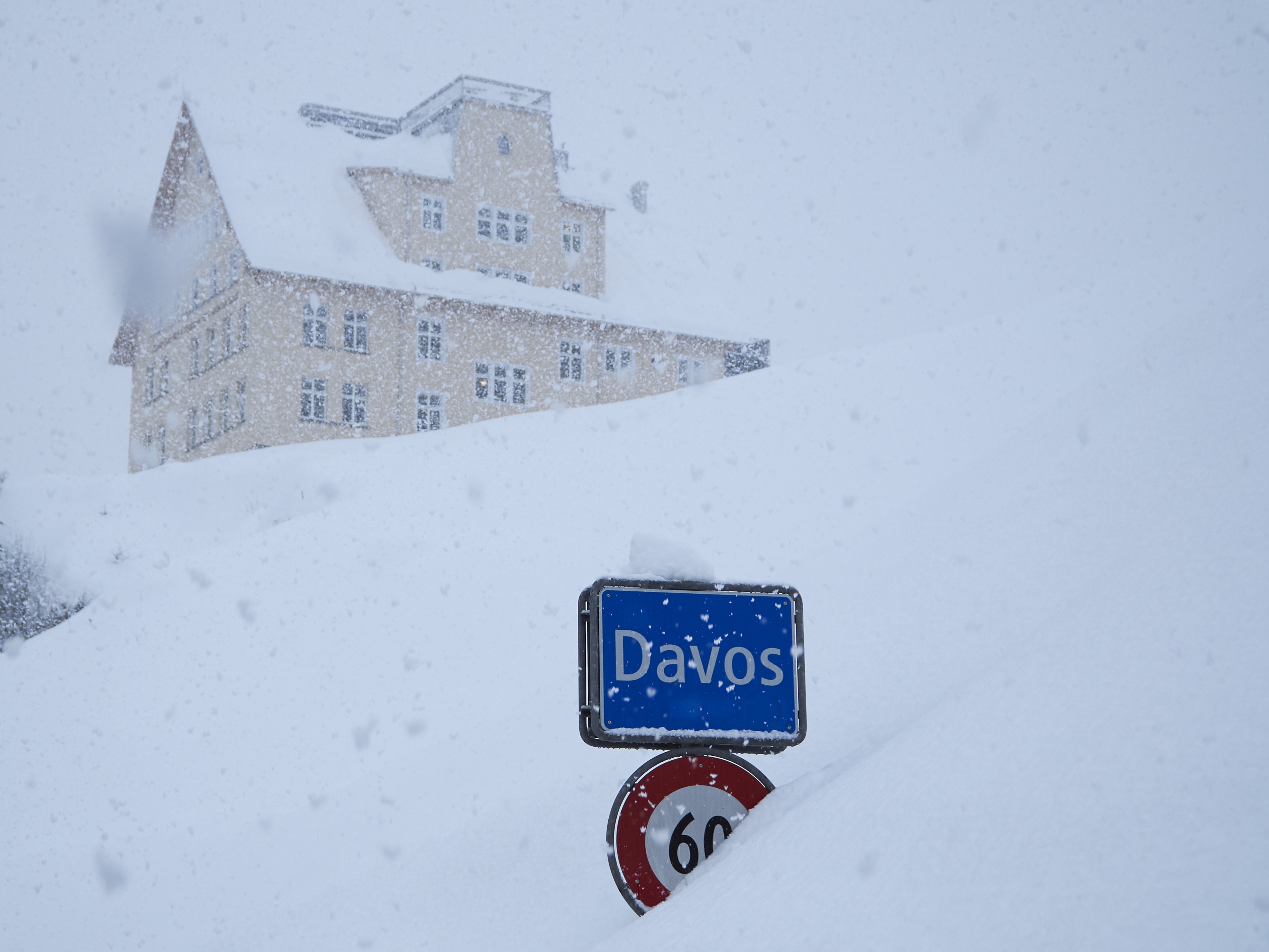 Visitors to Davos also face disruption (David Keyton/AP)