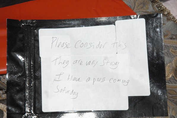 Handwritten note written by Kyle Enos (National Crime Agency/PA)
